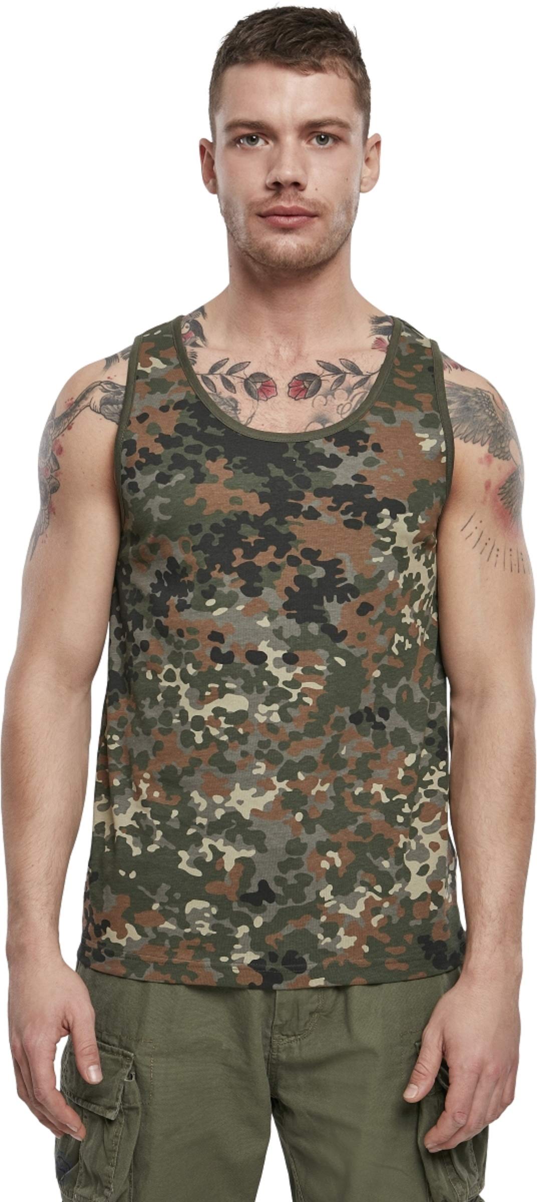 Brandit Men’s Flecktarn Camo Cotton Tank Top L | Casual & Training Wear