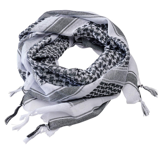 Brandit Shemag Scarf White/Black – Tactical Cotton Desert Keffiyeh