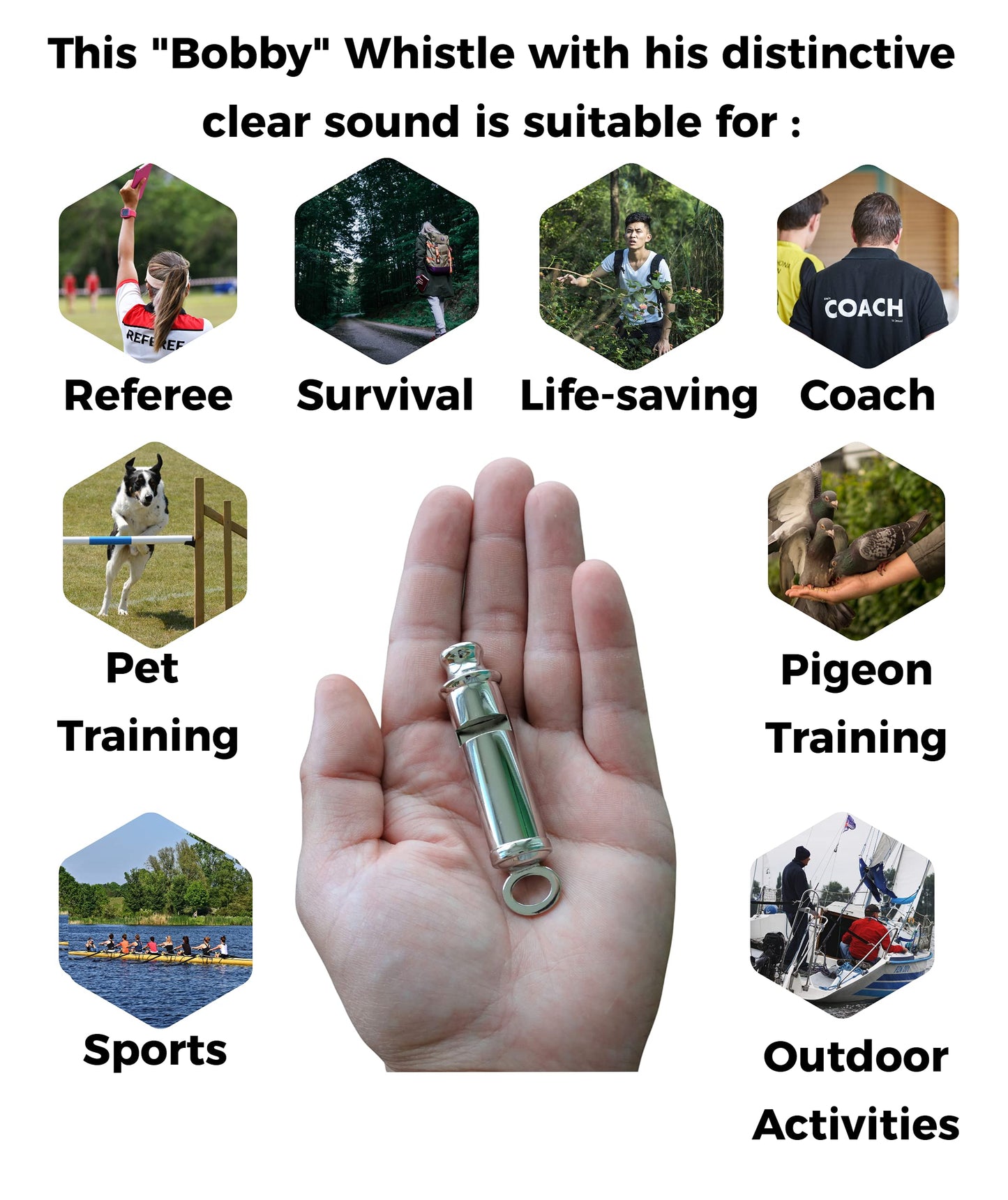 Mil-Tec British London Police Bobby ww1 Nickel Plated Iconic High-Pitched Loud Easy to Blow Survival Whistle