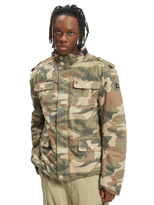 Brandit Britannia Winter Jacket Light Woodland XL – Military Style Coat