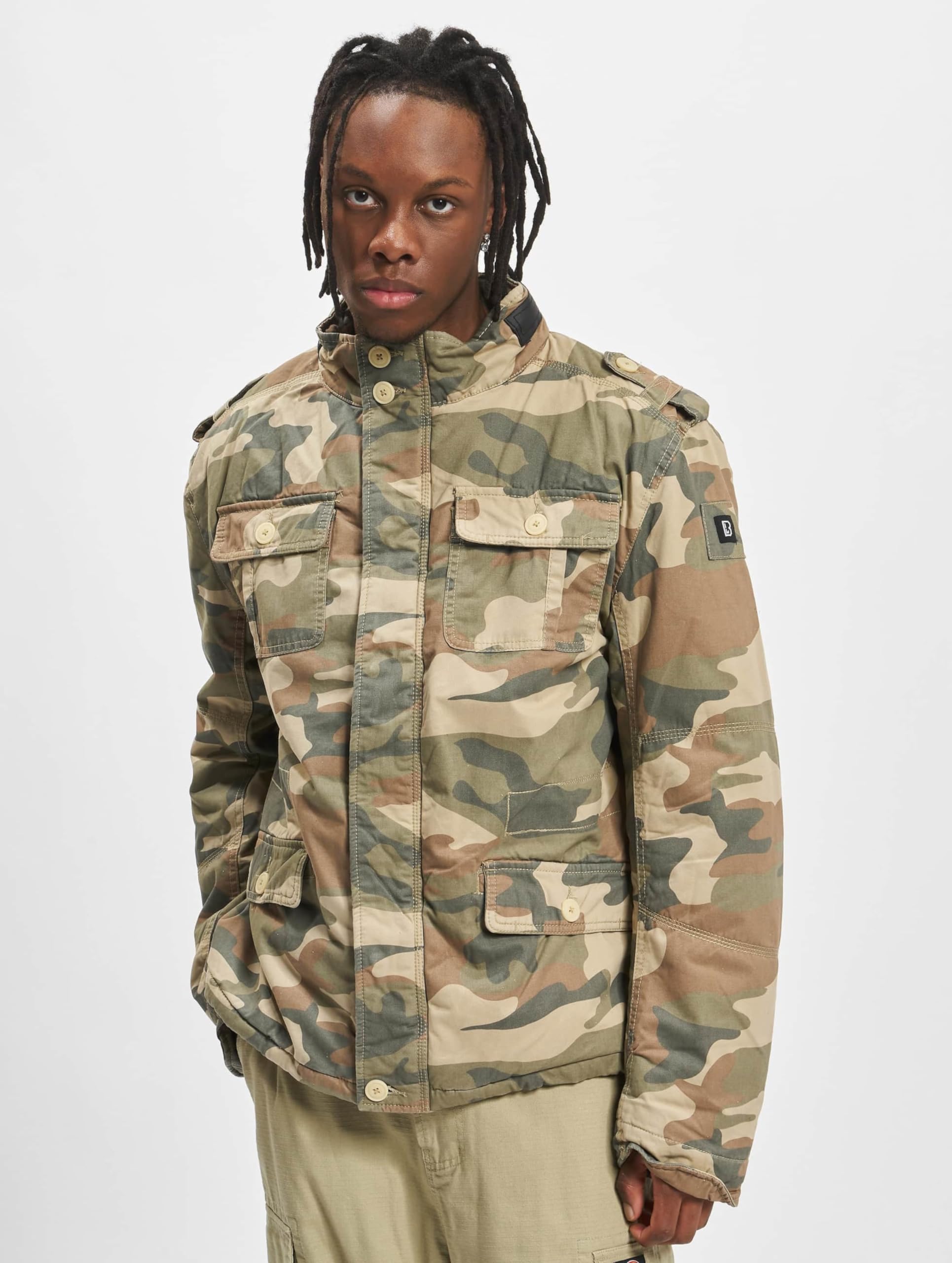 Brandit Britannia Winter Jacket Light Woodland XL – Military Style Coat