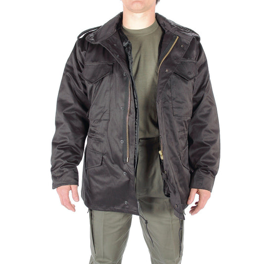 CamoOutdoor Men's Mil-Tec M65 Field Jacket Triple Extra Large Black