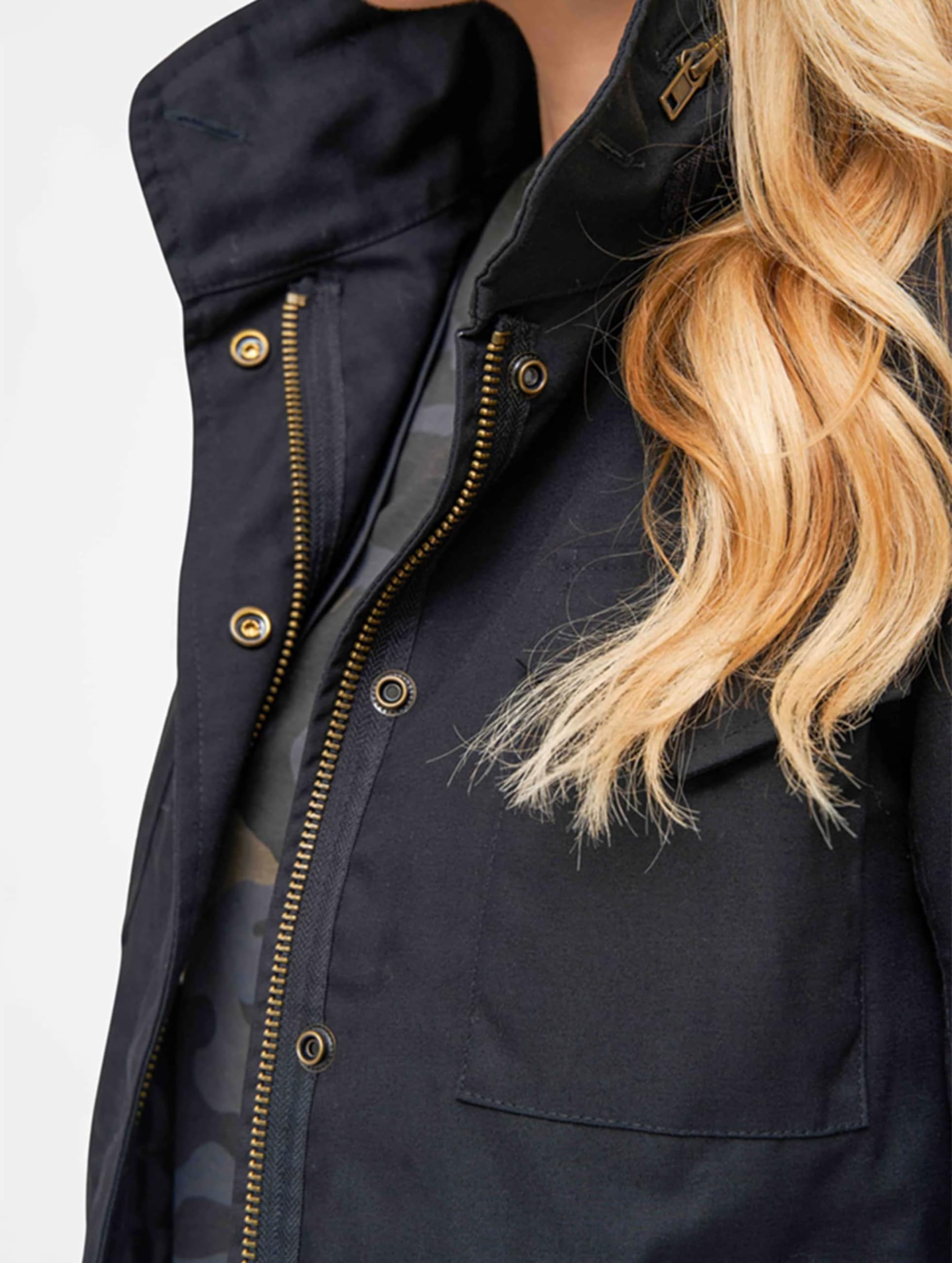 Brandit Women’s M65 Standard Winter Jacket – Black Army Style Parka, Size S