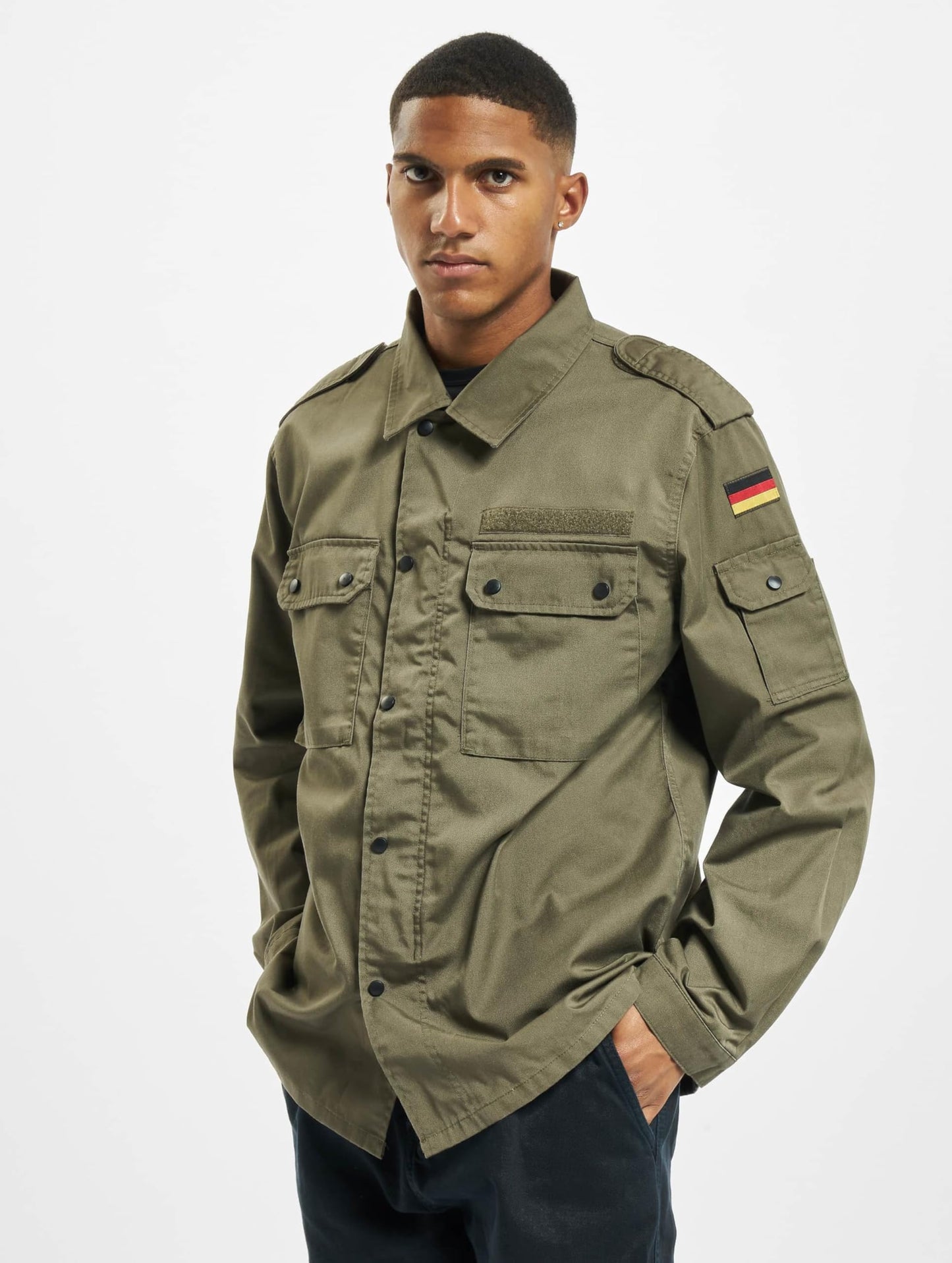 Brandit Men’s BW Field Tunic Olive 4XL – Military Style Lightweight Jacket