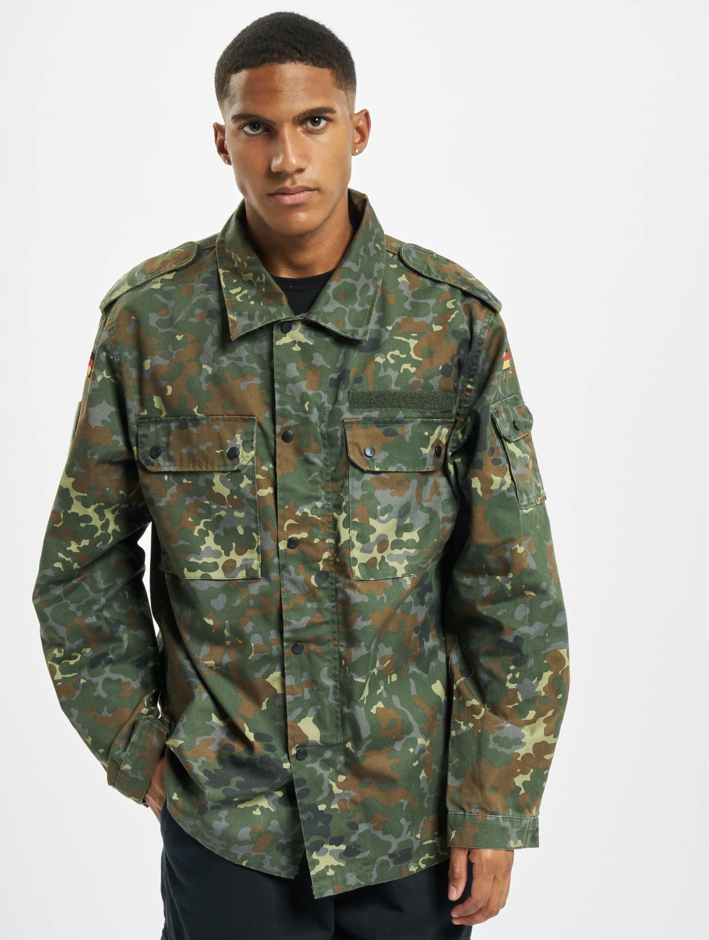 Brandit Men’s BW Field Tunic Flecktarn L – Military Style Lightweight Jacket