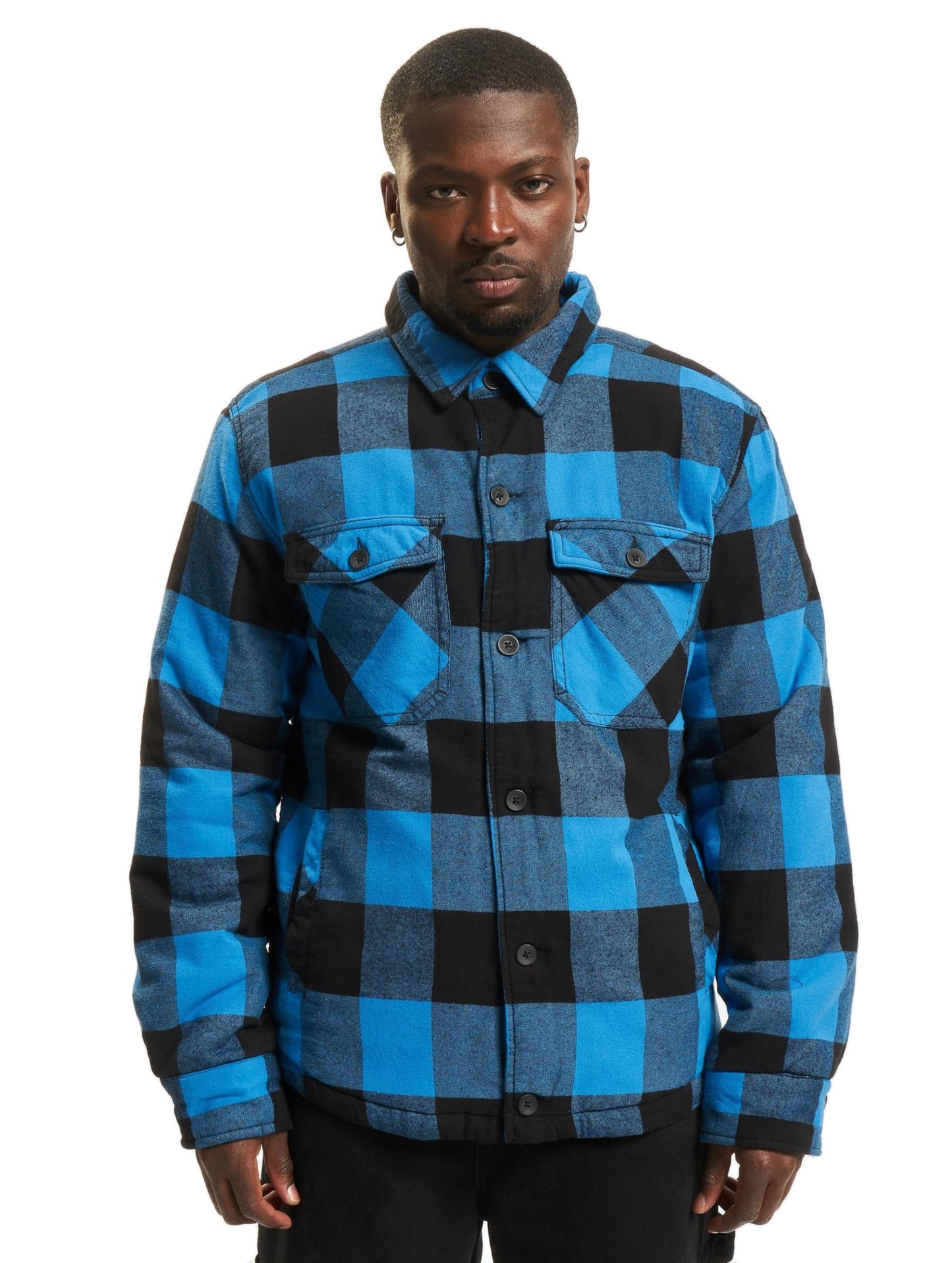 Brandit Men's Lumber Jacket Black/Blue