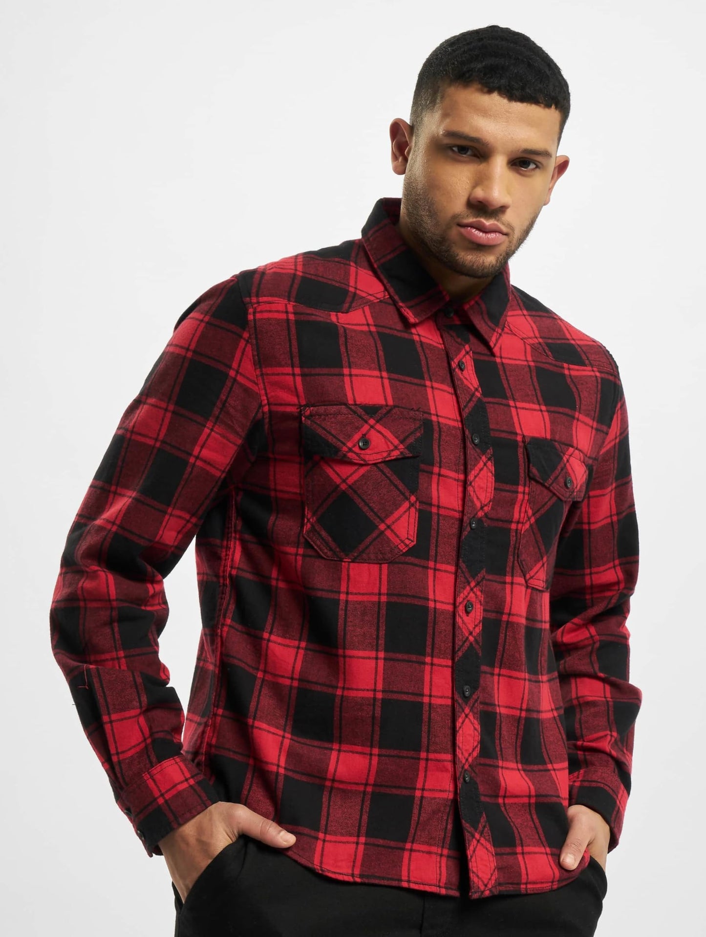 Brandit Men's Check Shirt Red/Black size 5XL