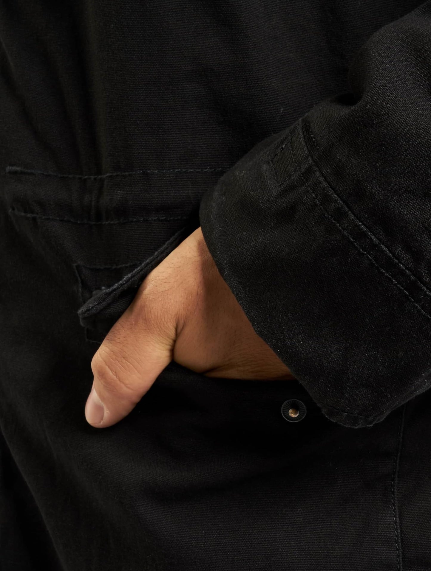 Brandit Men’s M-65 Giant Jacket Black – Vintage Military Field Coat 6XL