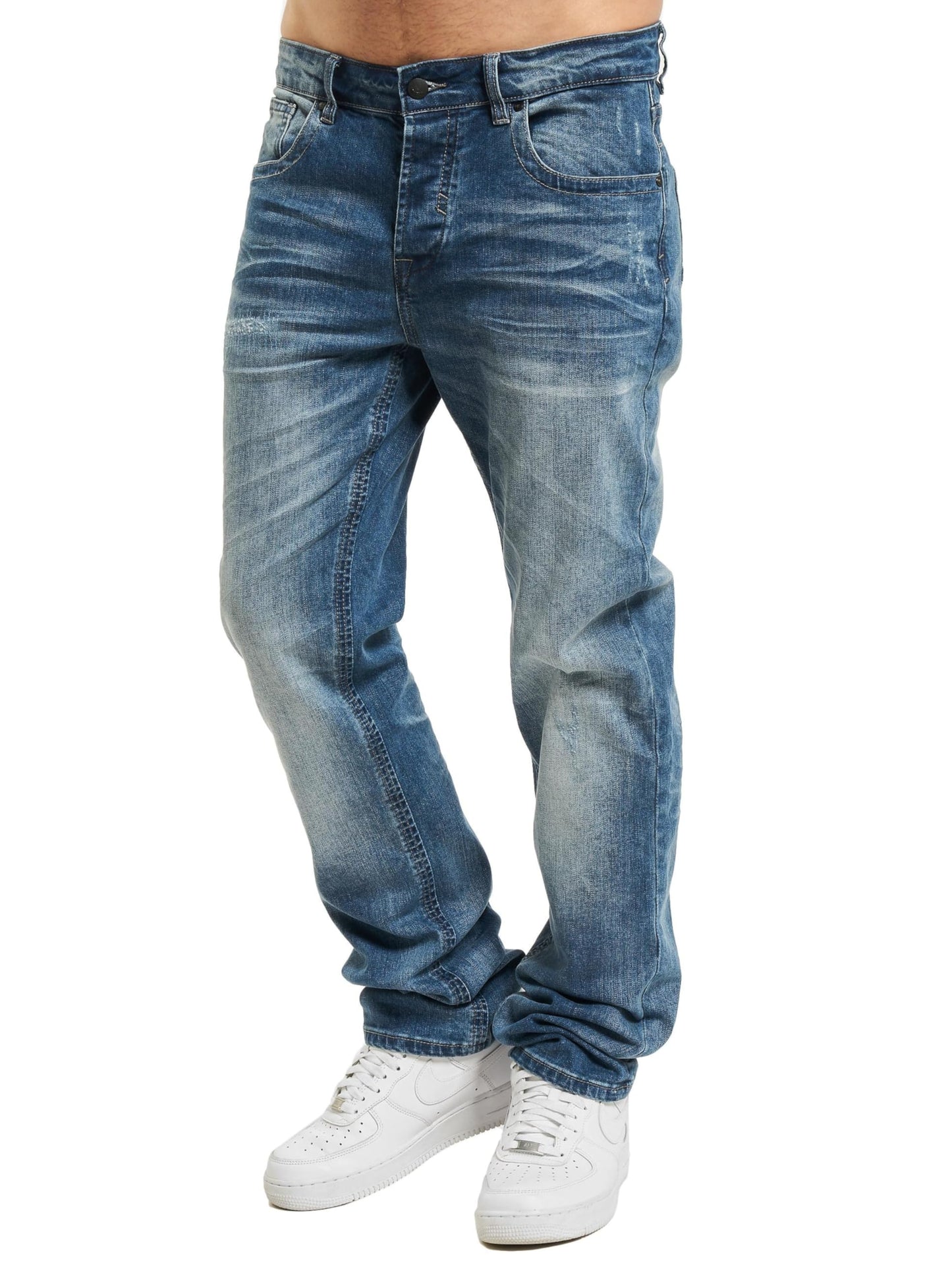 Brandit Men’s Will Denim Jeans Blue – Classic Straight Fit Jeans