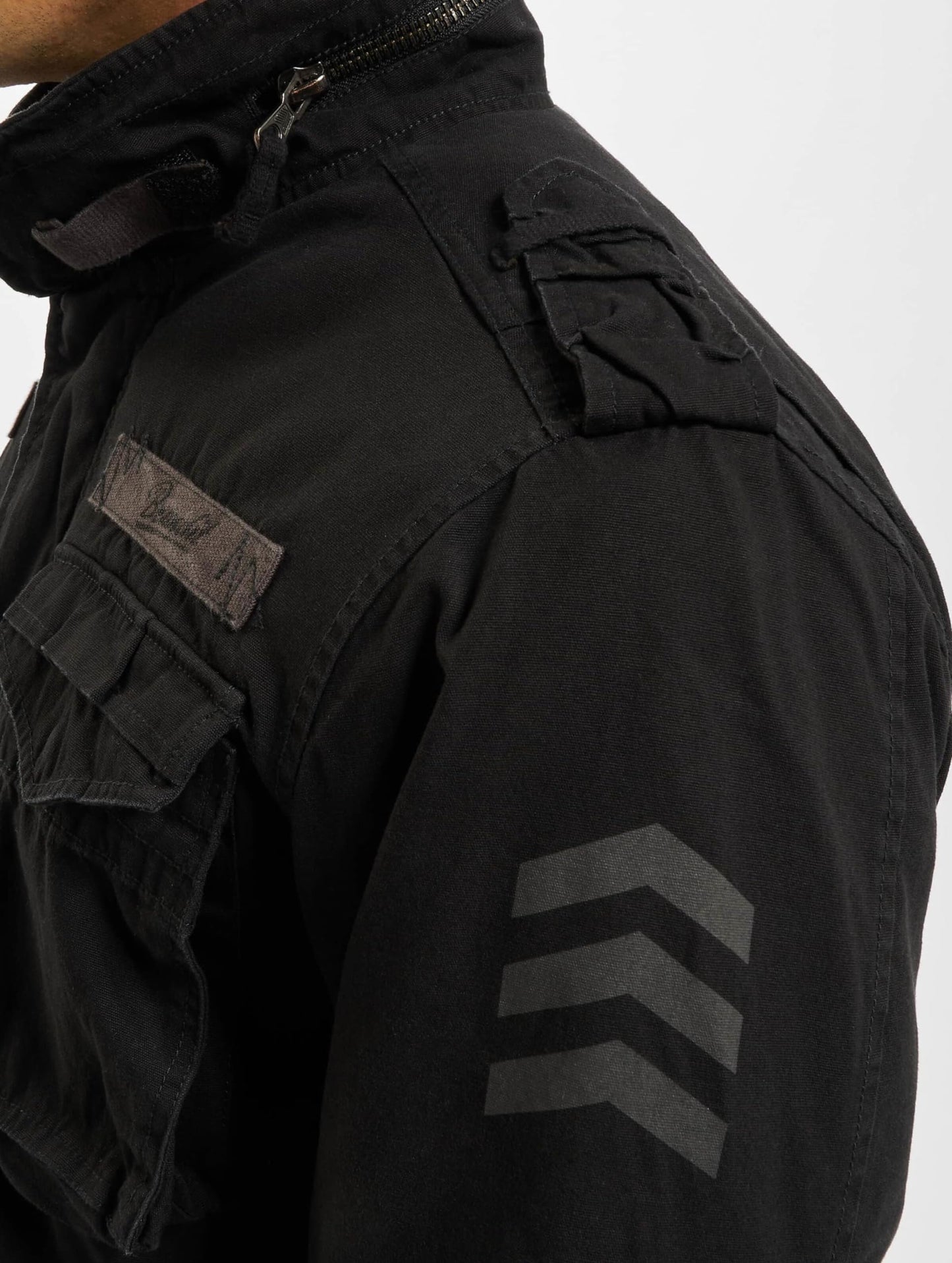 Brandit Men’s M-65 Giant Jacket Black – Vintage Military Field Coat 5XL