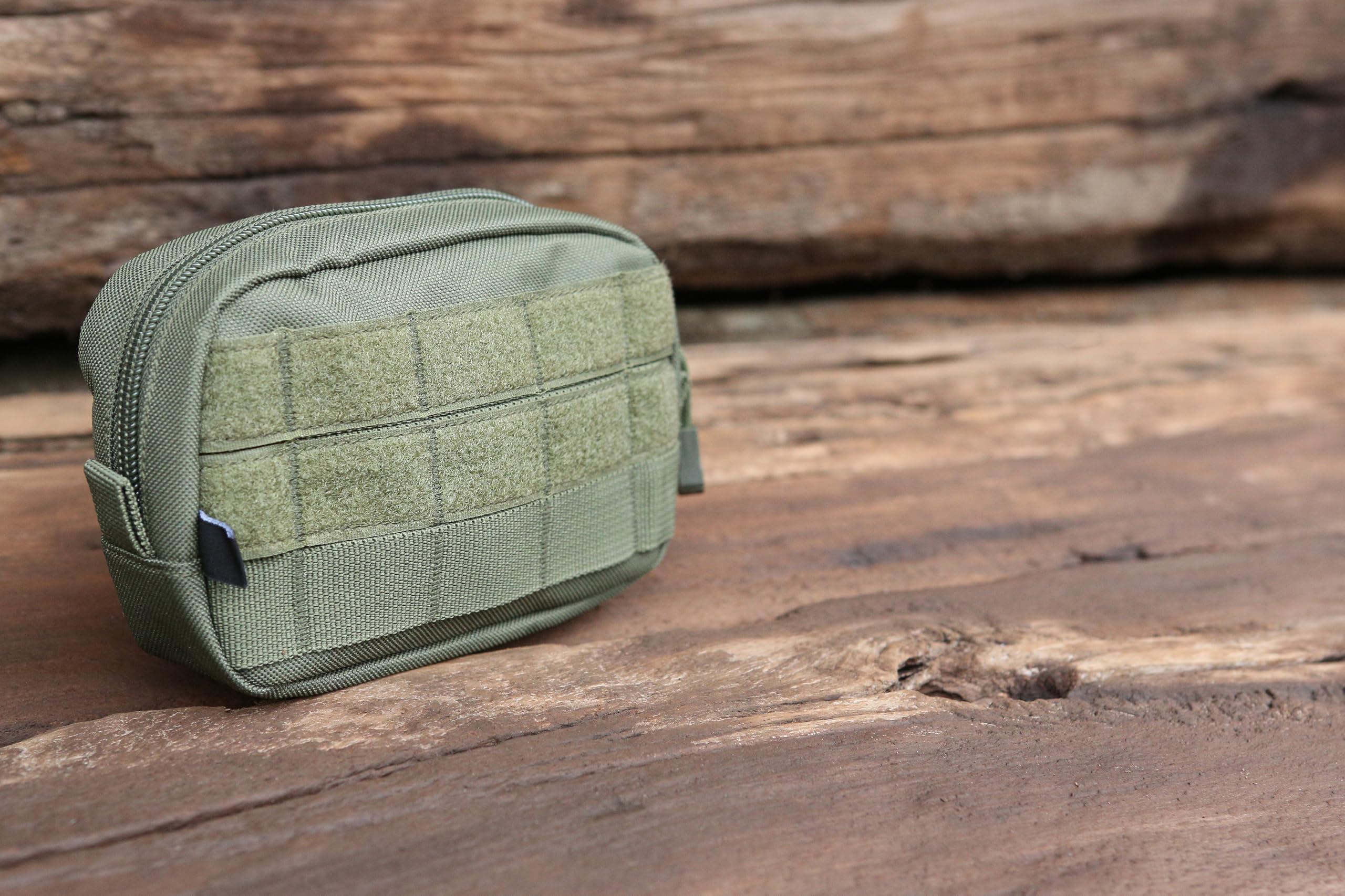 Brandit MOLLE Compact Pouch – Olive Green, One Size, Tactical Utility Bag