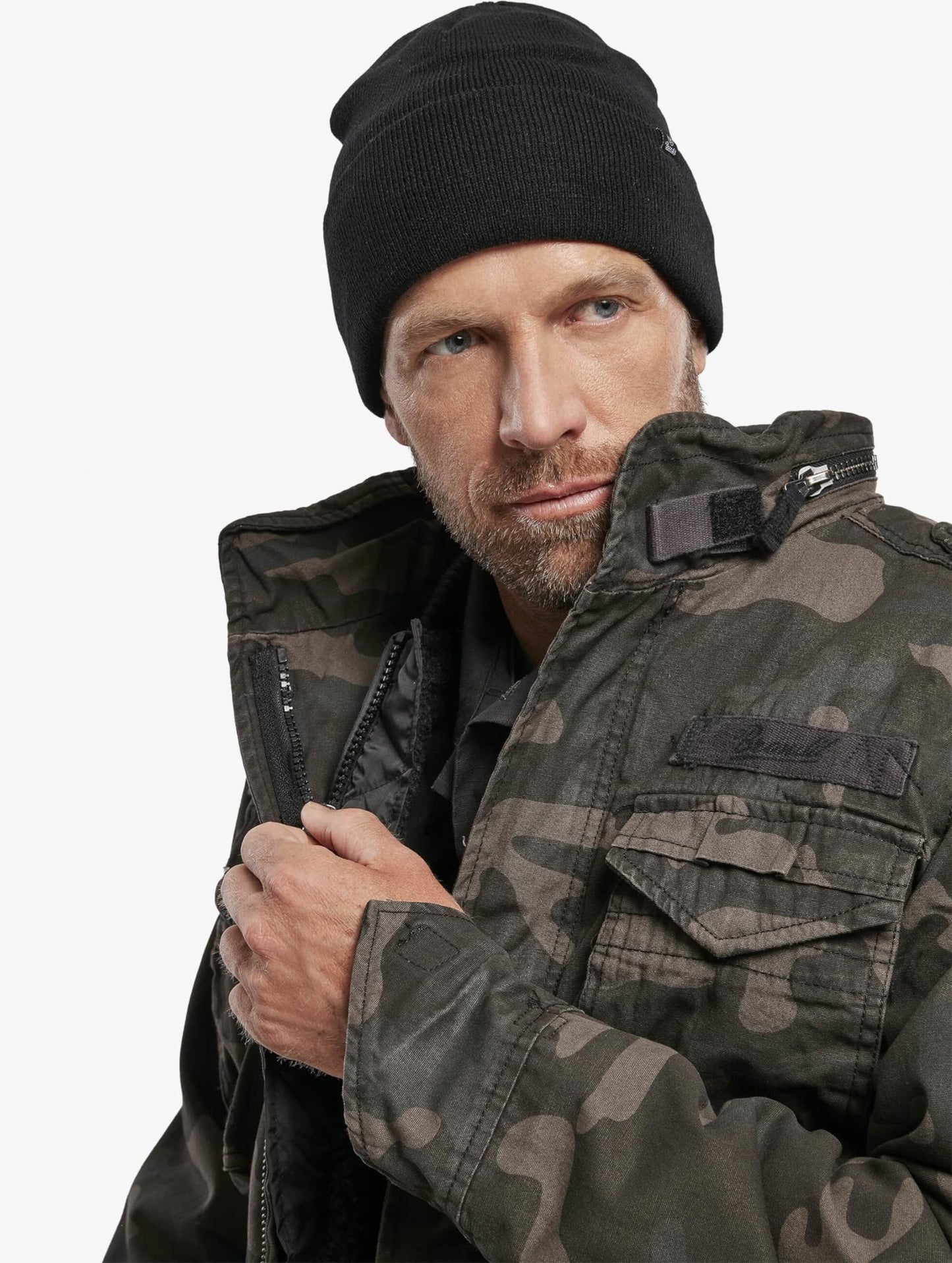 Brandit Men’s M-65 Giant Jacket Dark Camo – Vintage Military Field Coat M