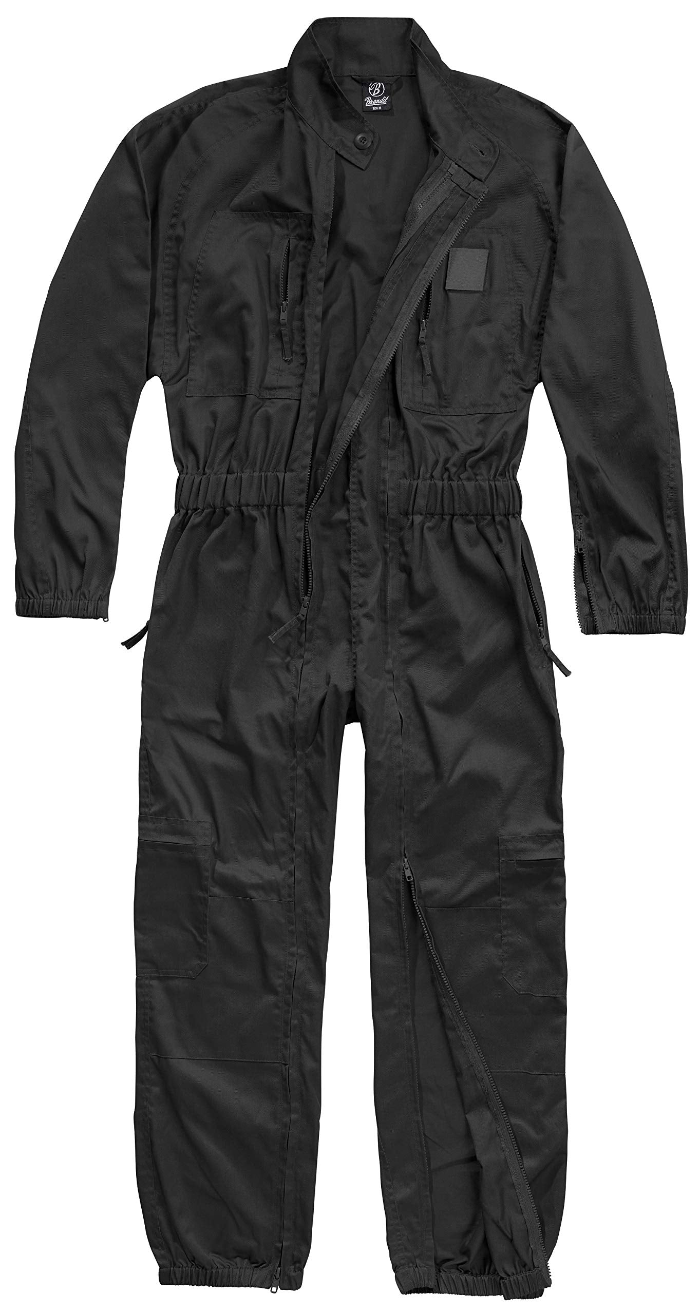 Brandit Men’s Flightsuit Black XXL – Military Utility Coverall