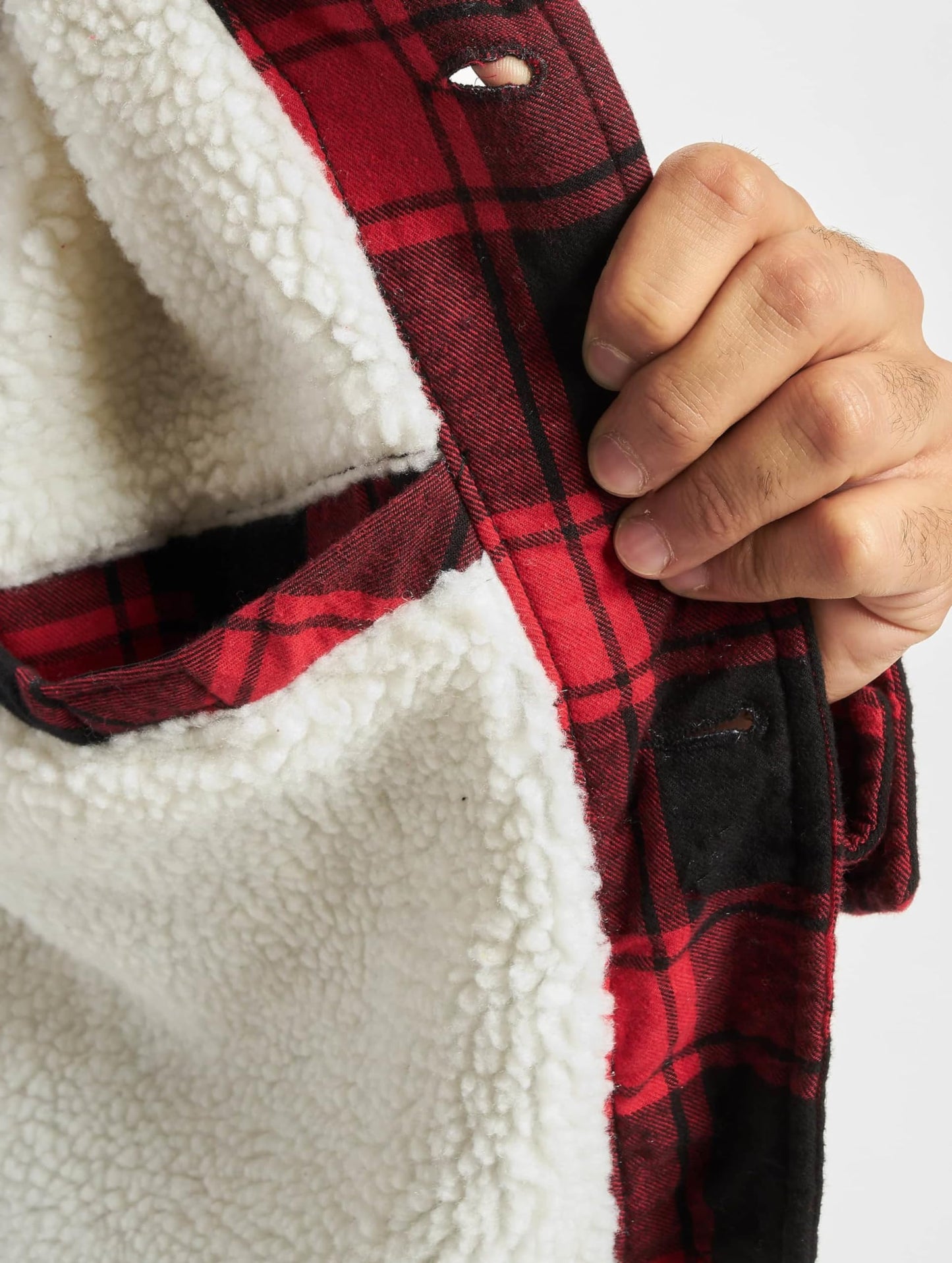 Brandit Men’s Lumber Hooded Jacket Red/Black – Lightweight Plaid Jacket