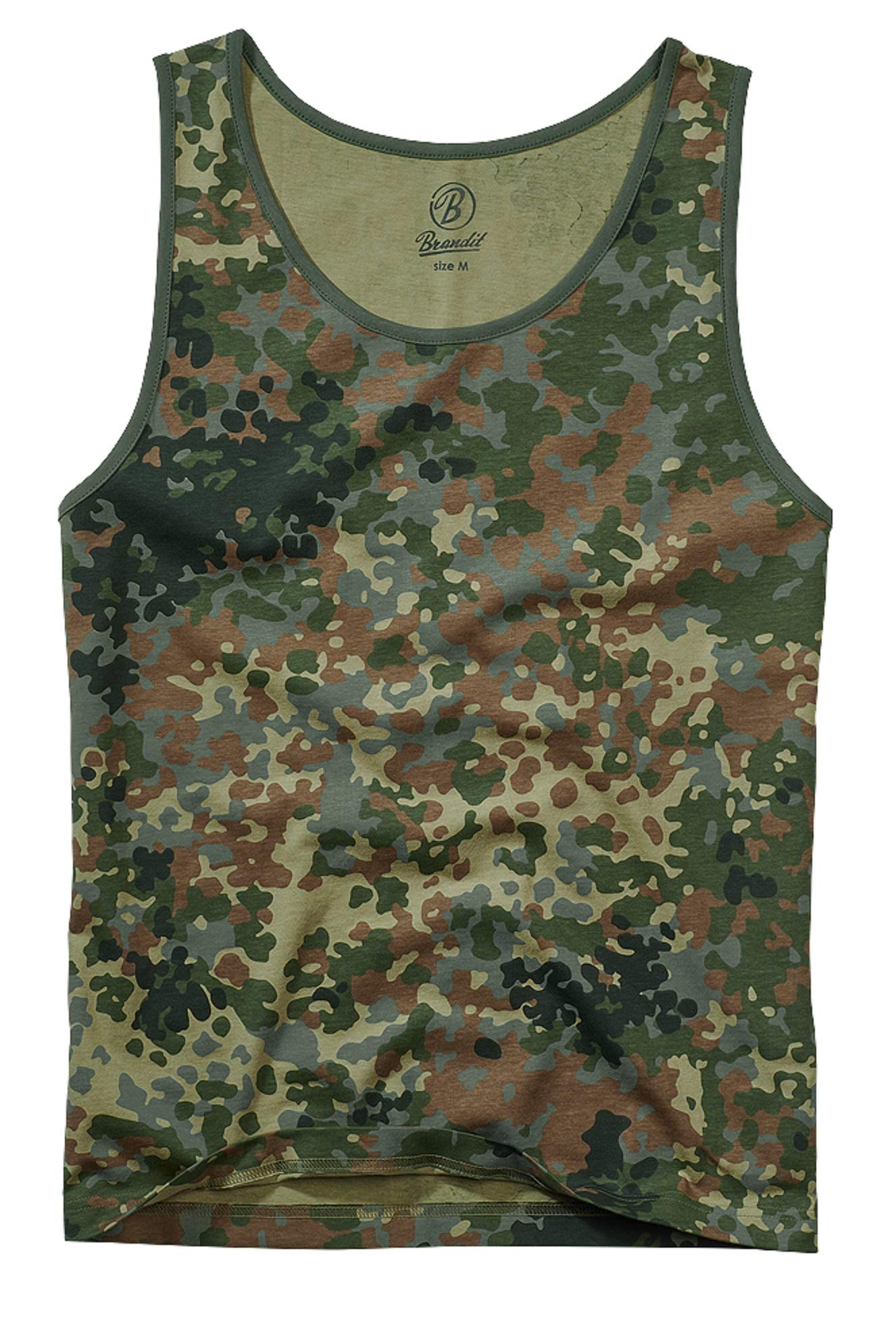 Brandit Men’s Flecktarn Camo Cotton Tank Top L | Casual & Training Wear