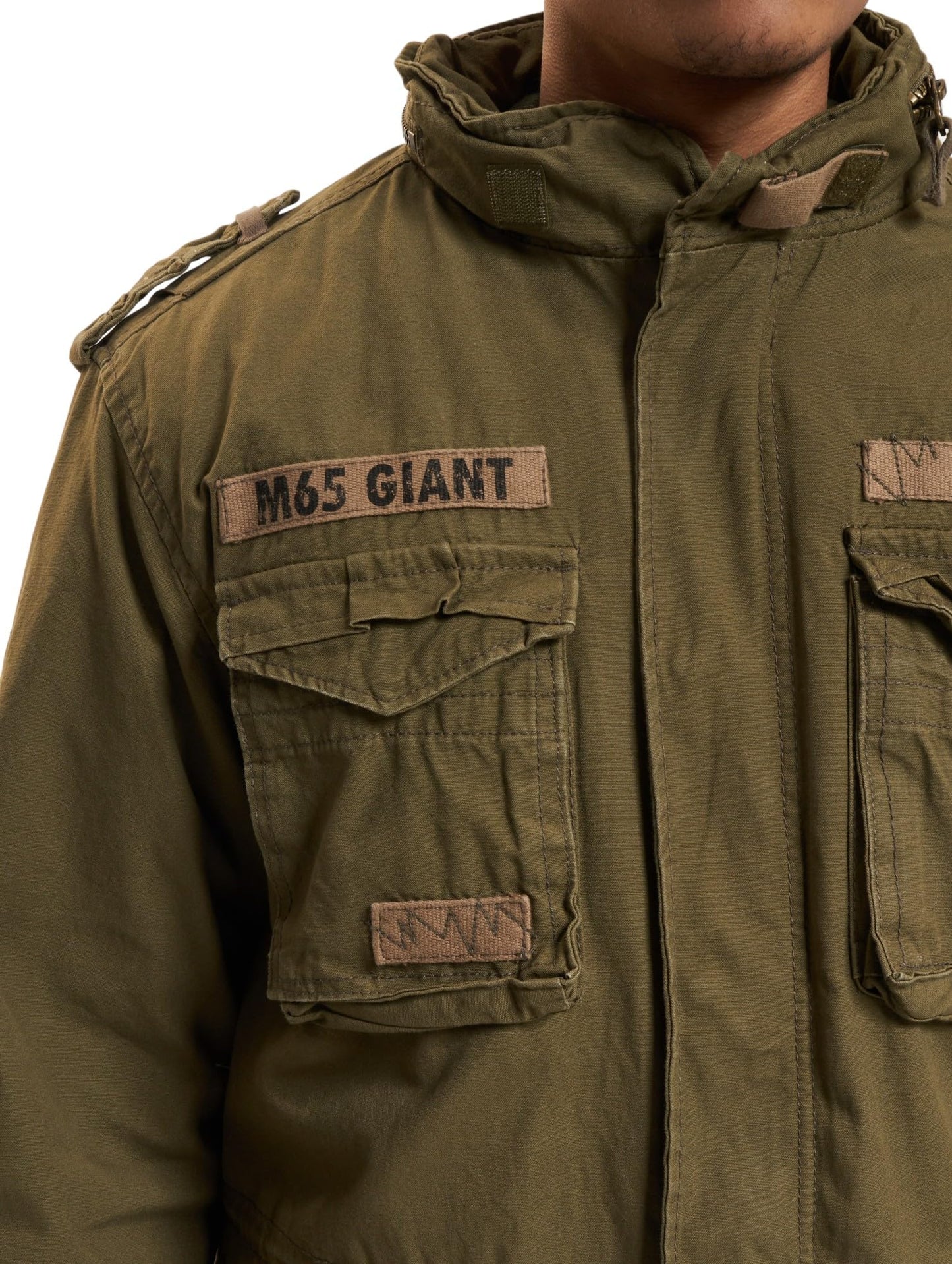 Brandit Men’s M-65 Giant Jacket Olive – Vintage Military Field Coat 5XL