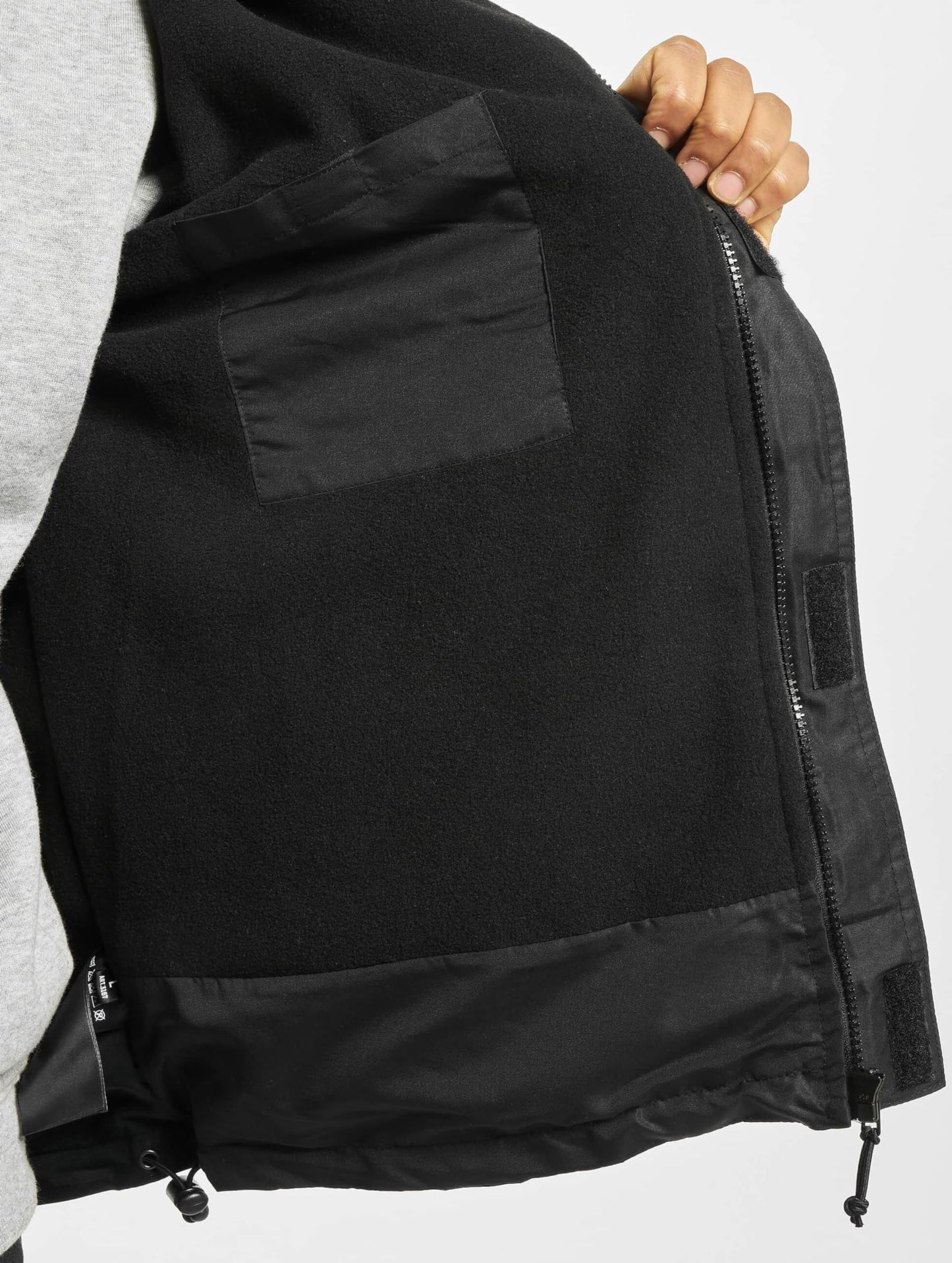 Brandit Men’s Windbreaker Front Zip – Waterproof Outdoor Jacket Black size 7XL