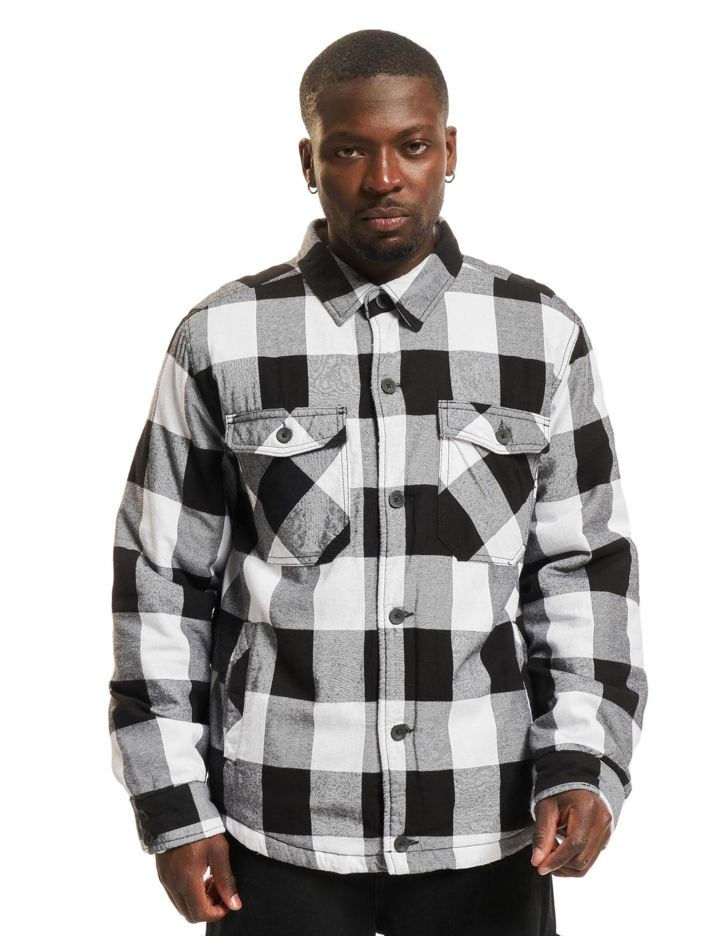 Brandit Men's Lumber Jacket Black/Blue