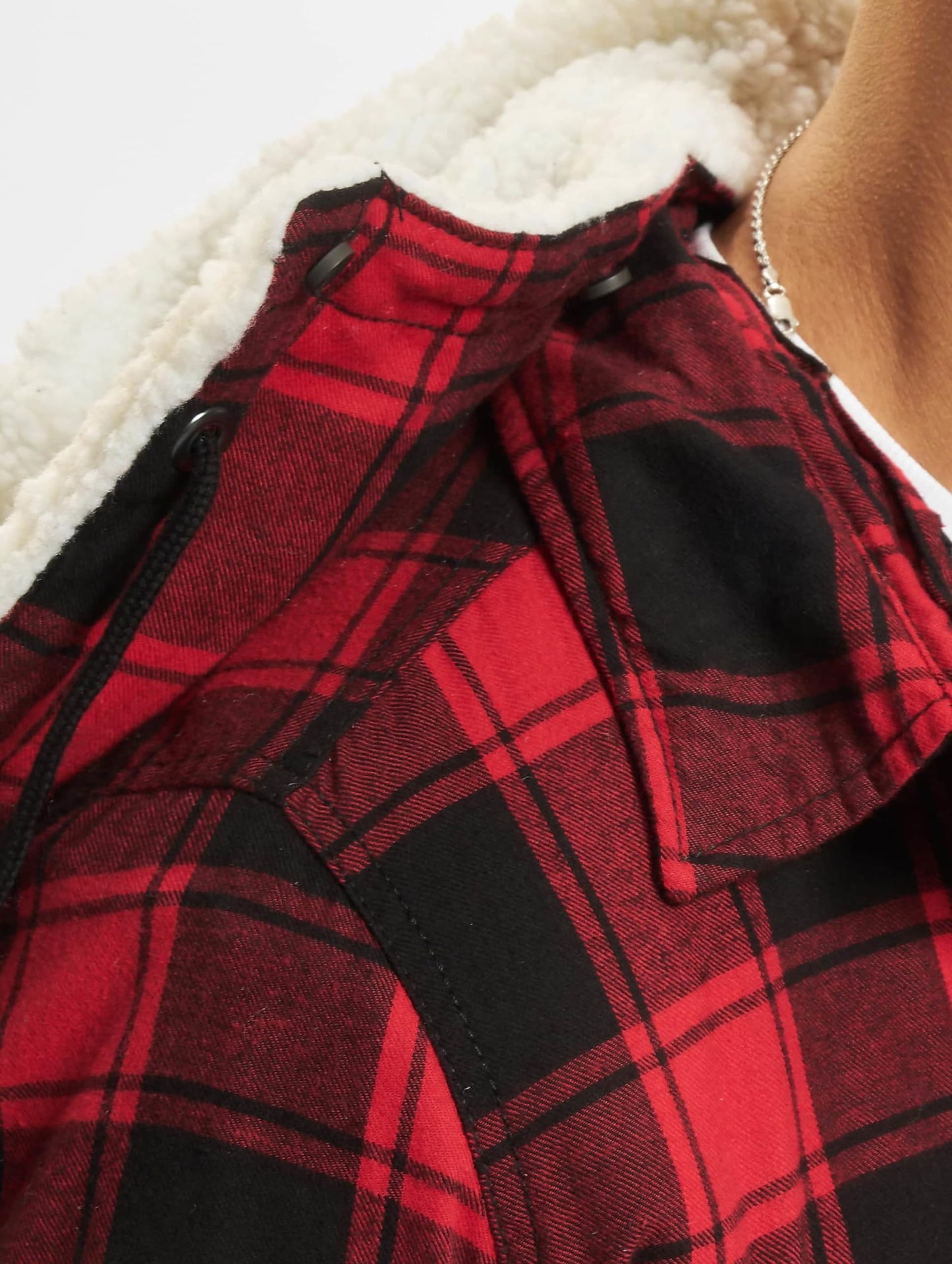 Brandit Men’s Lumber Hooded Jacket Red/Black – Lightweight Plaid Jacket