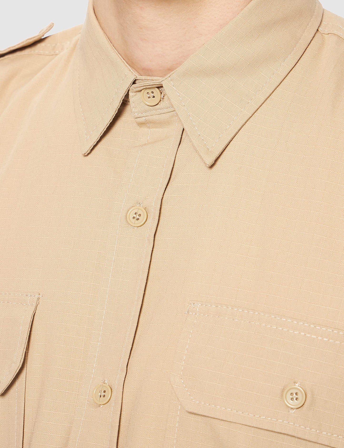 Mil-Tec Long Sleeve Tropical Shirt (Khaki, 2XL)