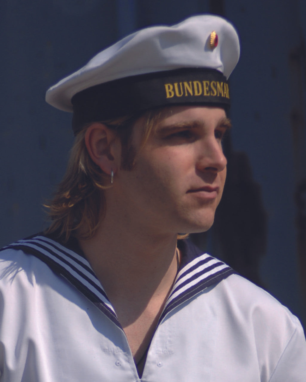 German Army BW Bundeswehr Marine Navy Hat With Insignia 100% Wool White Authentic