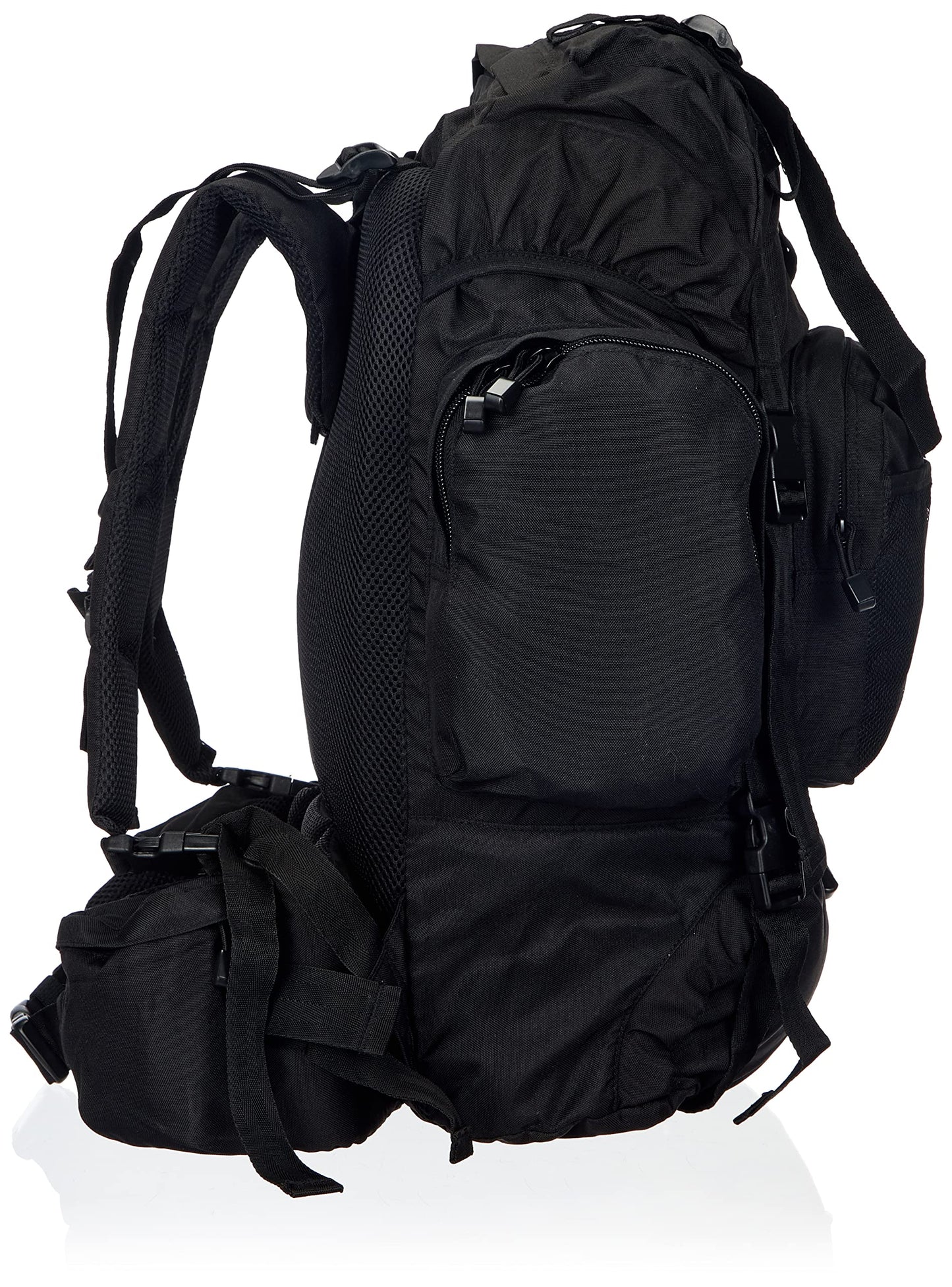 Mil-Tec 55L Tactical Commando Rucksack – Military Army Backpack with Internal Frame (Black, Olive, Flecktarn)