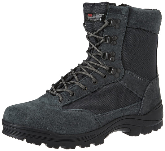 Mil-Tec Tactical Army Boots YKK Side Zip Suede Leather Thinsulate