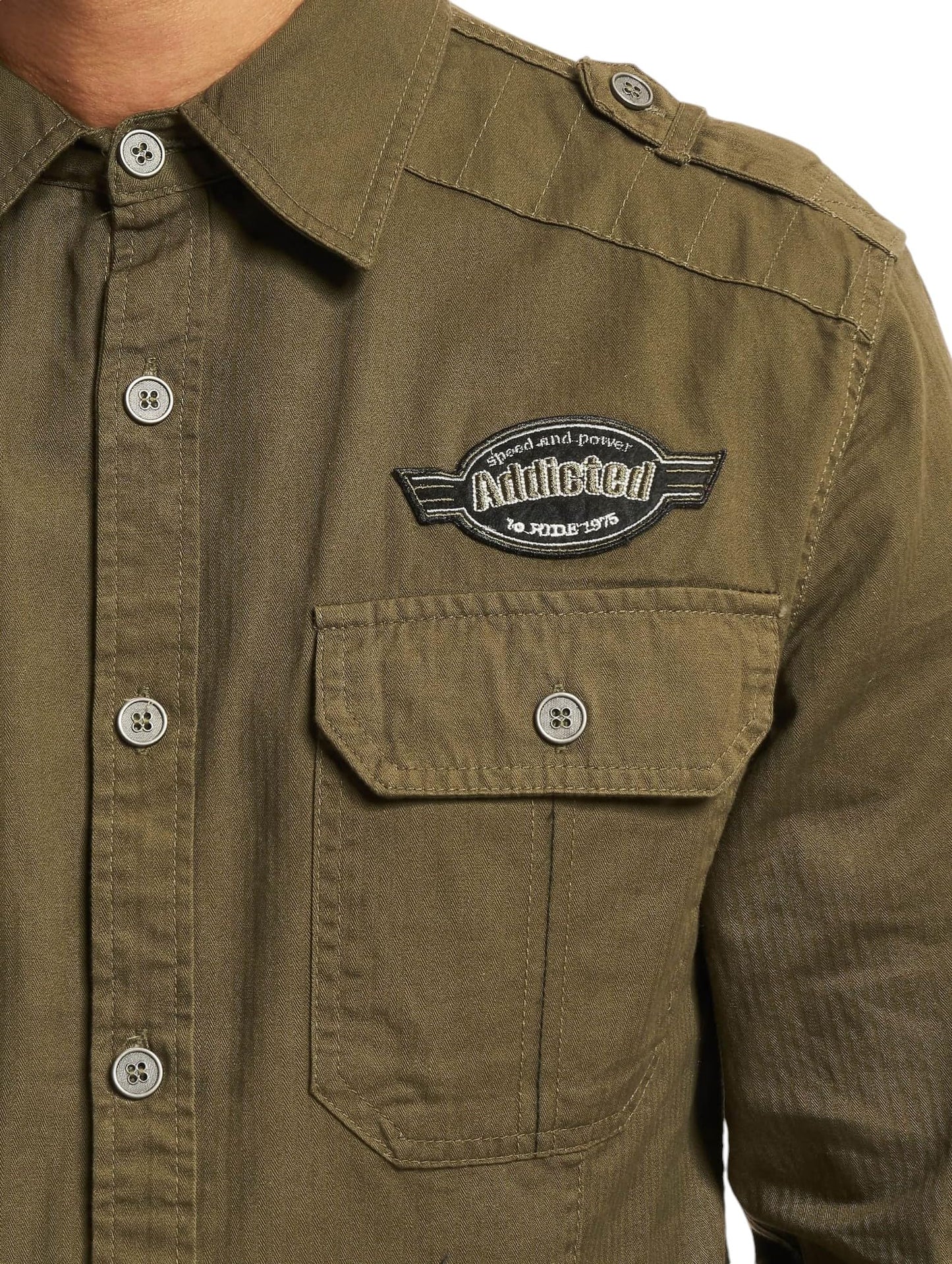 Brandit Louis Vintage Men’s Shirt – 100% Cotton Casual Military Style Shirt