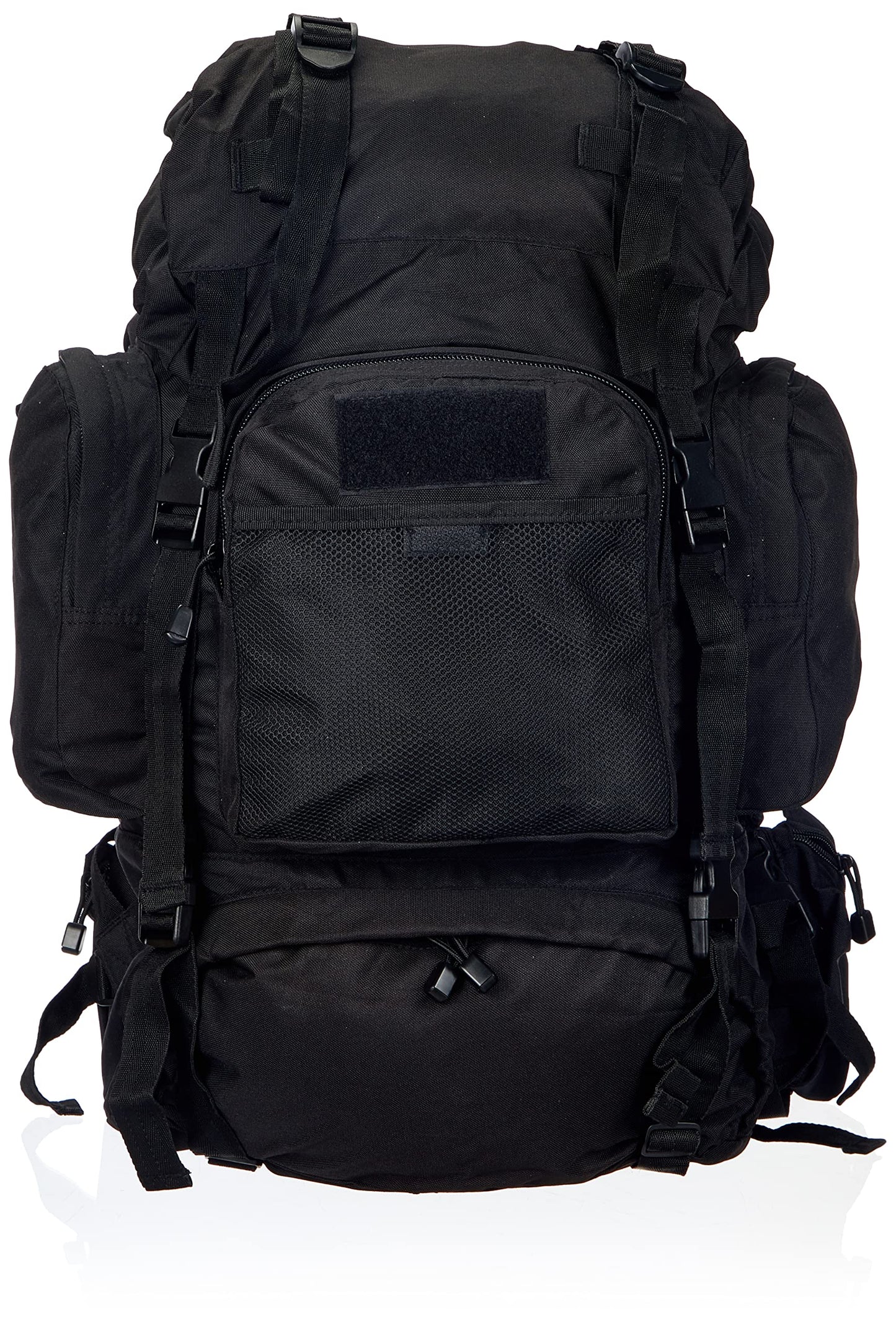 Mil-Tec 55L Tactical Commando Rucksack – Military Army Backpack with Internal Frame (Black, Olive, Flecktarn)