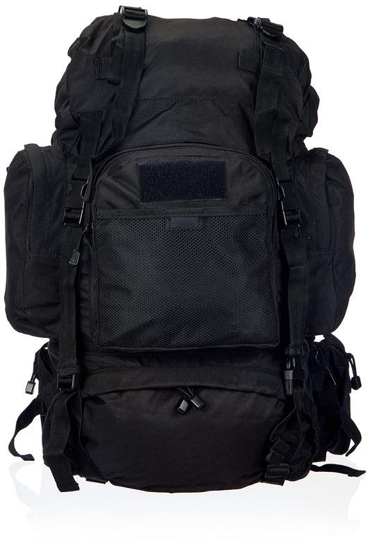 Mil-Tec 55L Tactical Commando Rucksack – Military Army Backpack with Internal Frame (Black, Olive, Flecktarn)