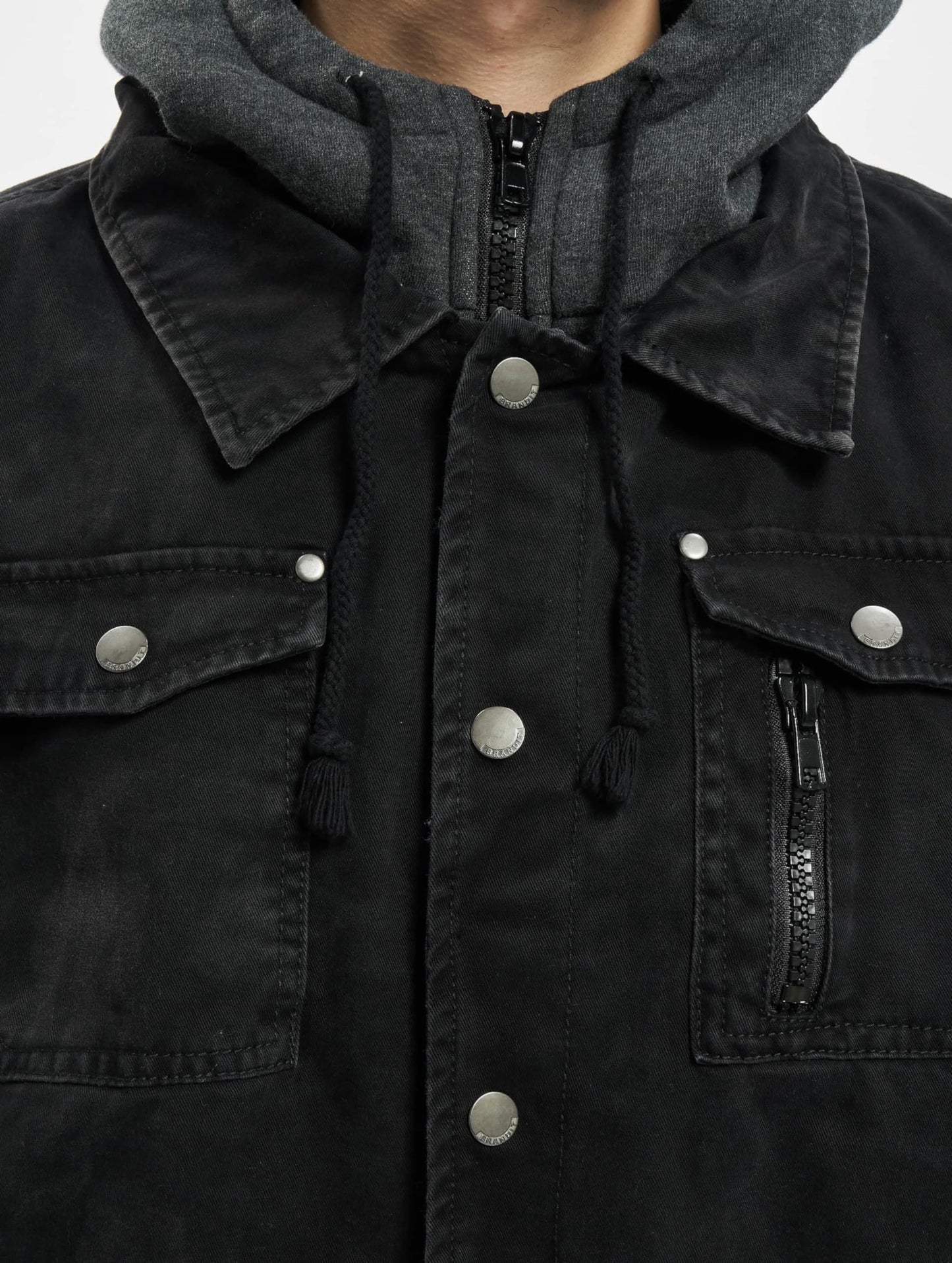 Brandit Men’s Dayton Jacket Black Washed – Casual Military Style Coat