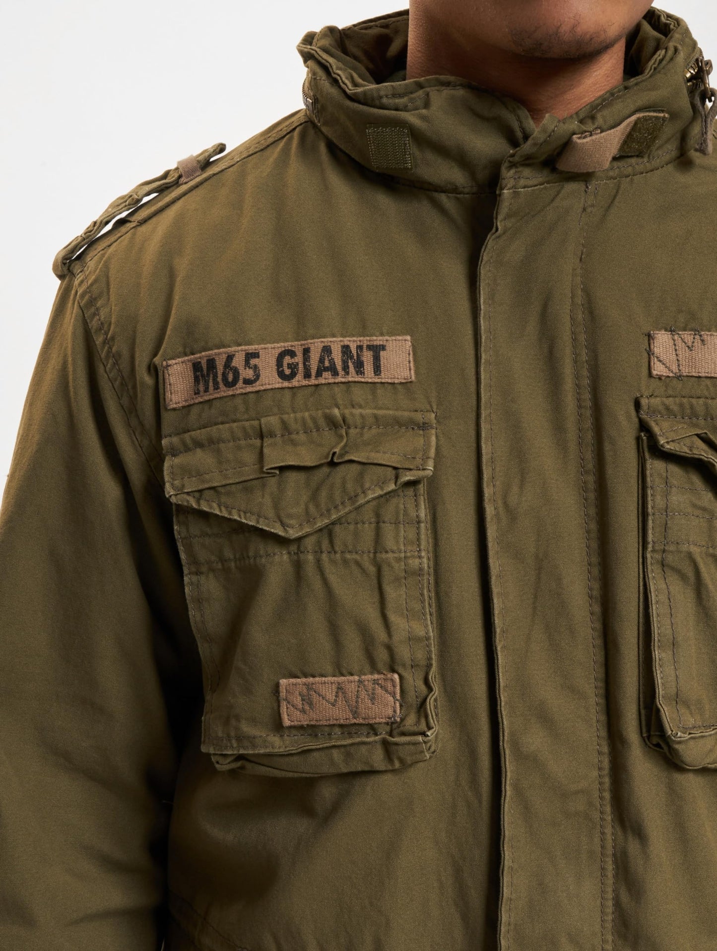 Brandit Men’s M-65 Giant Jacket Olive – Vintage Military Field Coat L