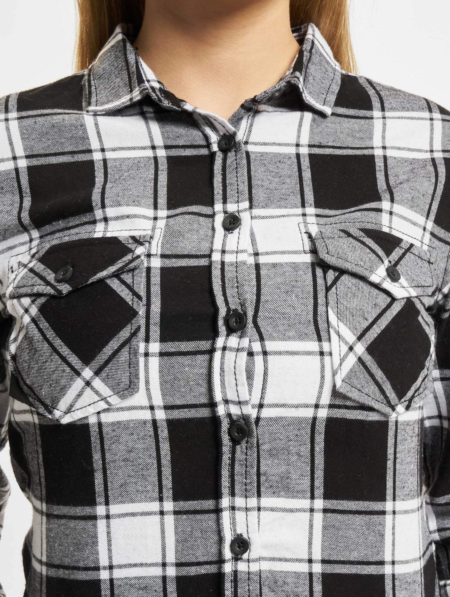 Brandit Ladies Amy Flanell Shirt White/Black