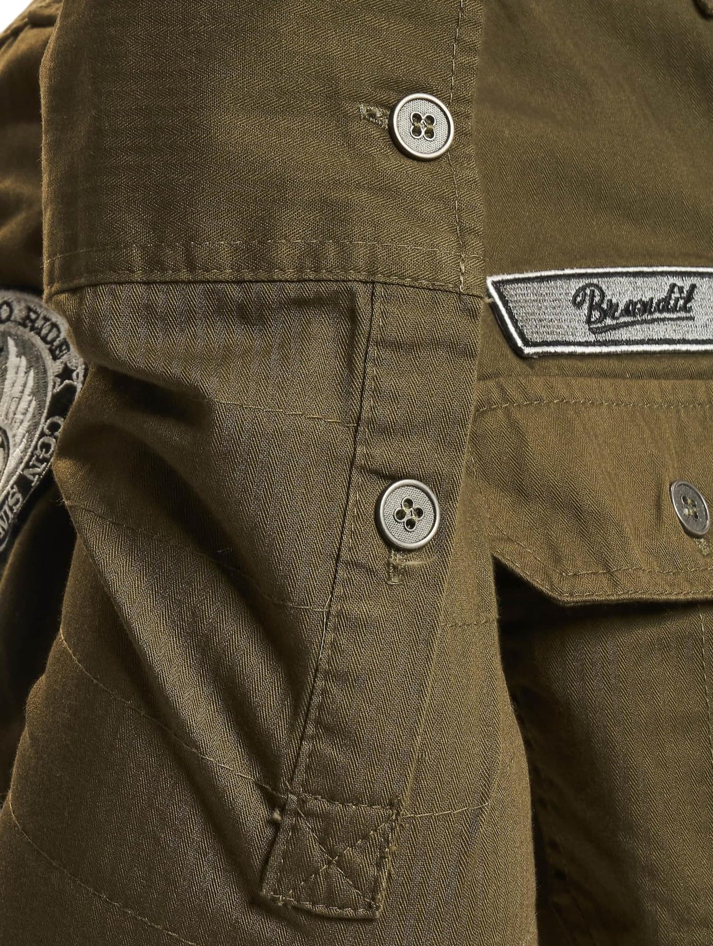 Brandit Louis Vintage Men’s Shirt – 100% Cotton Casual Military Style Shirt