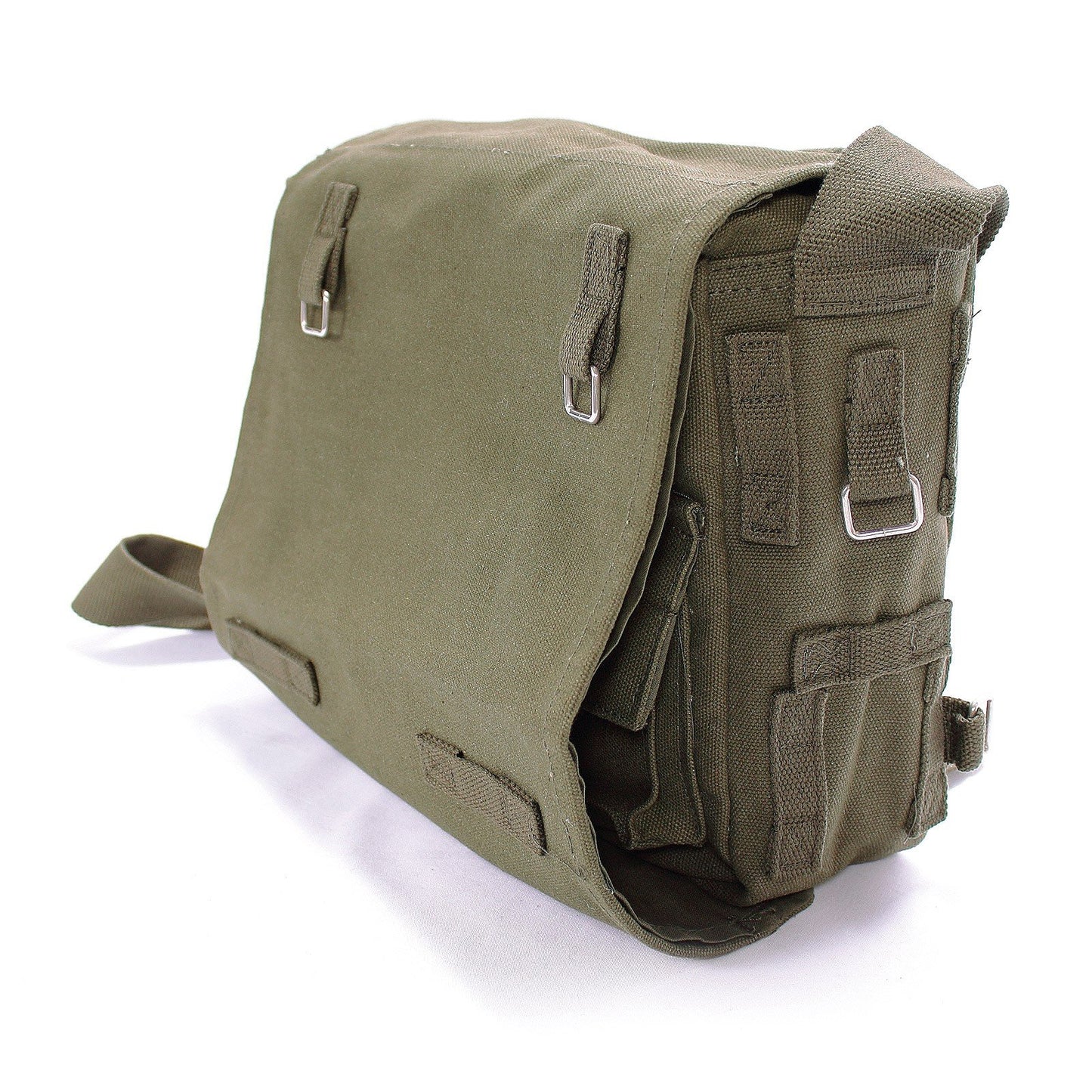Mil-Tec Combat Pack Olive Drab – Cotton Canvas Military Shoulder Bag with Strap