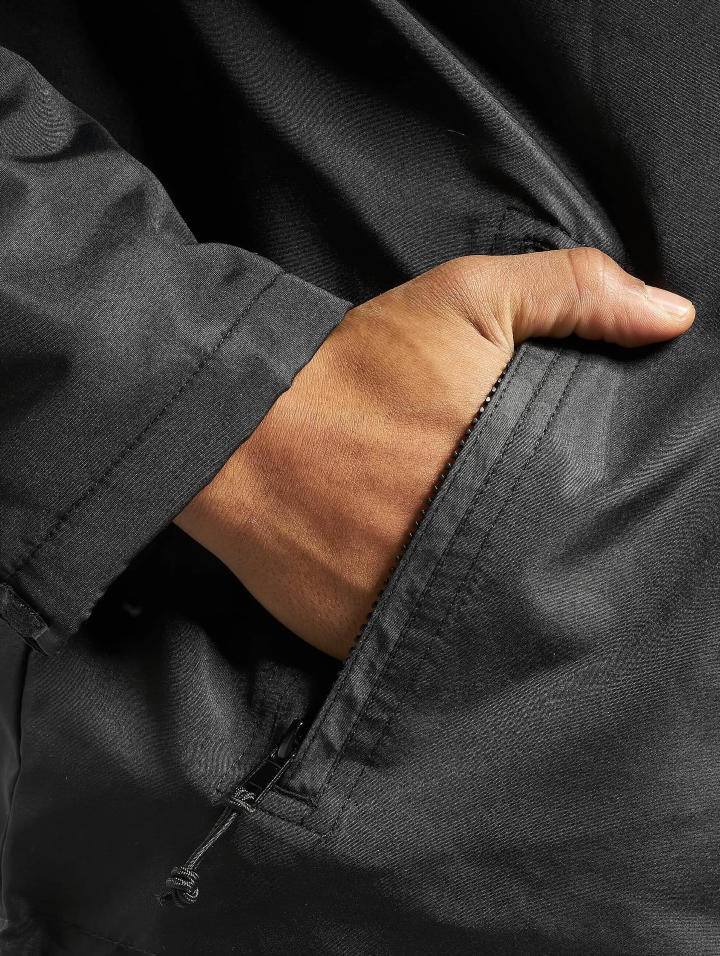 Brandit Men’s Windbreaker Front Zip – Waterproof Outdoor Jacket Black size 5XL