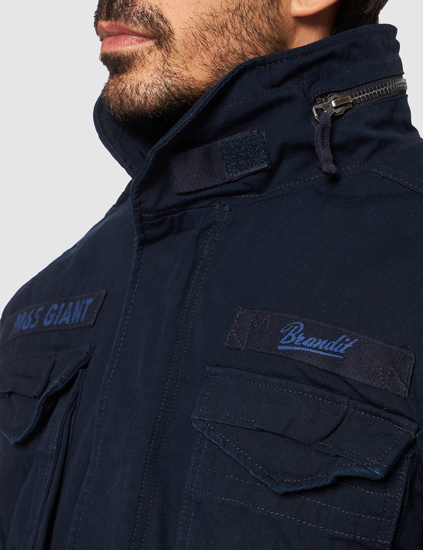 Brandit Men’s M-65 Giant Jacket Navy – Vintage Military Field Coat XL