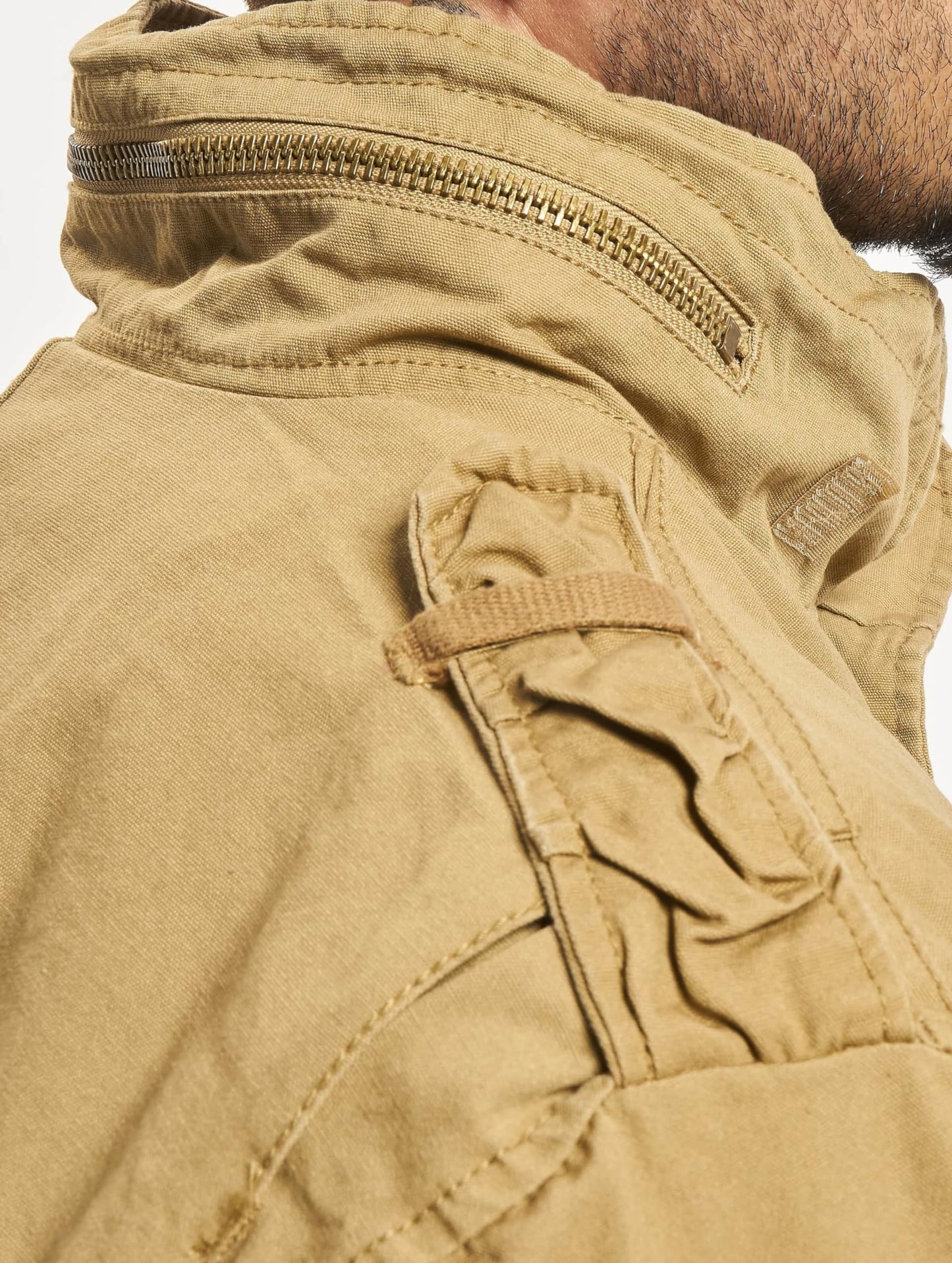 Brandit Men’s M-65 Giant Jacket Camel – Vintage Military Field Coat L