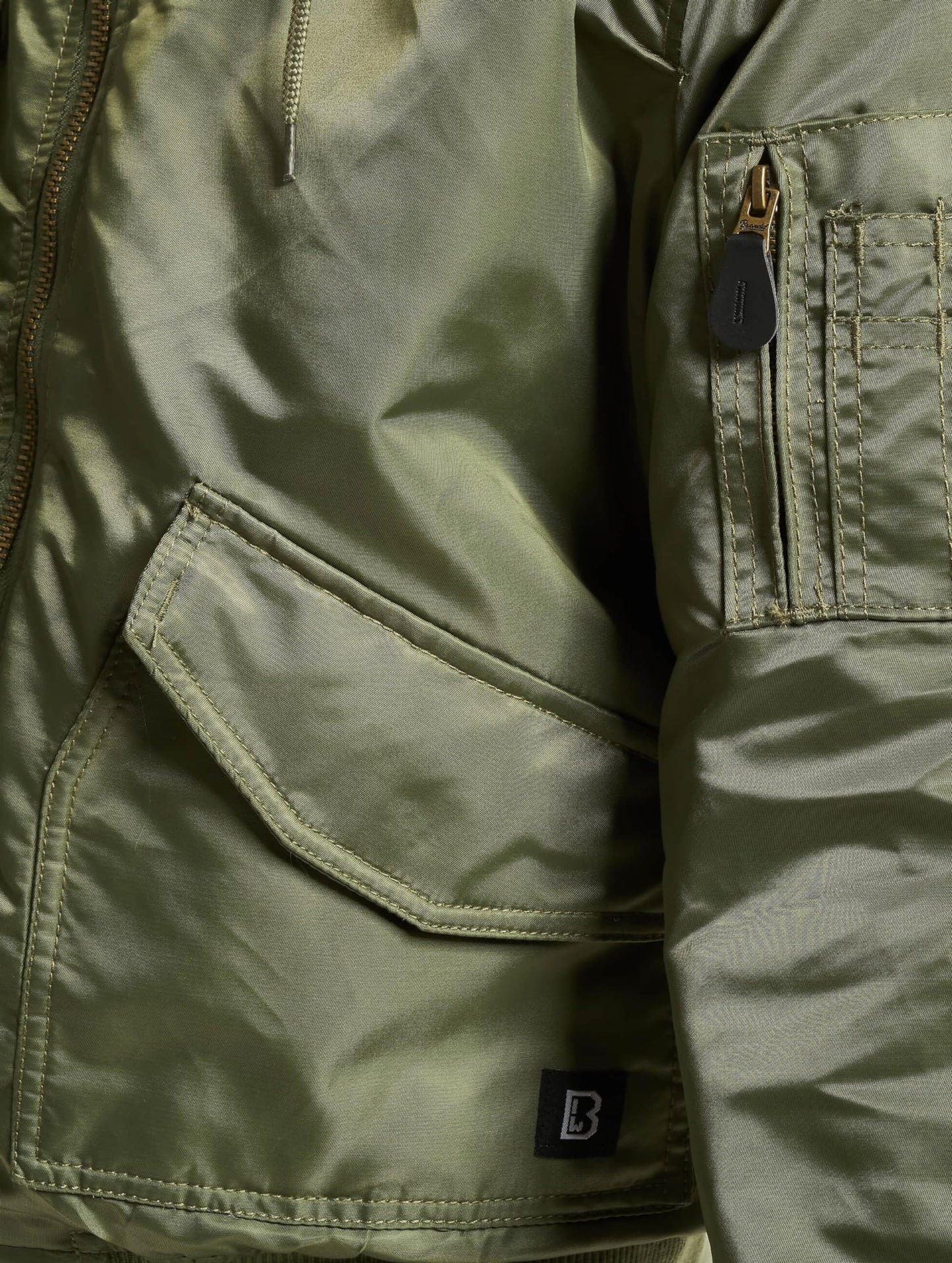Brandit Men’s CWU Hooded Jacket Olive – Military Style Flight Jacket