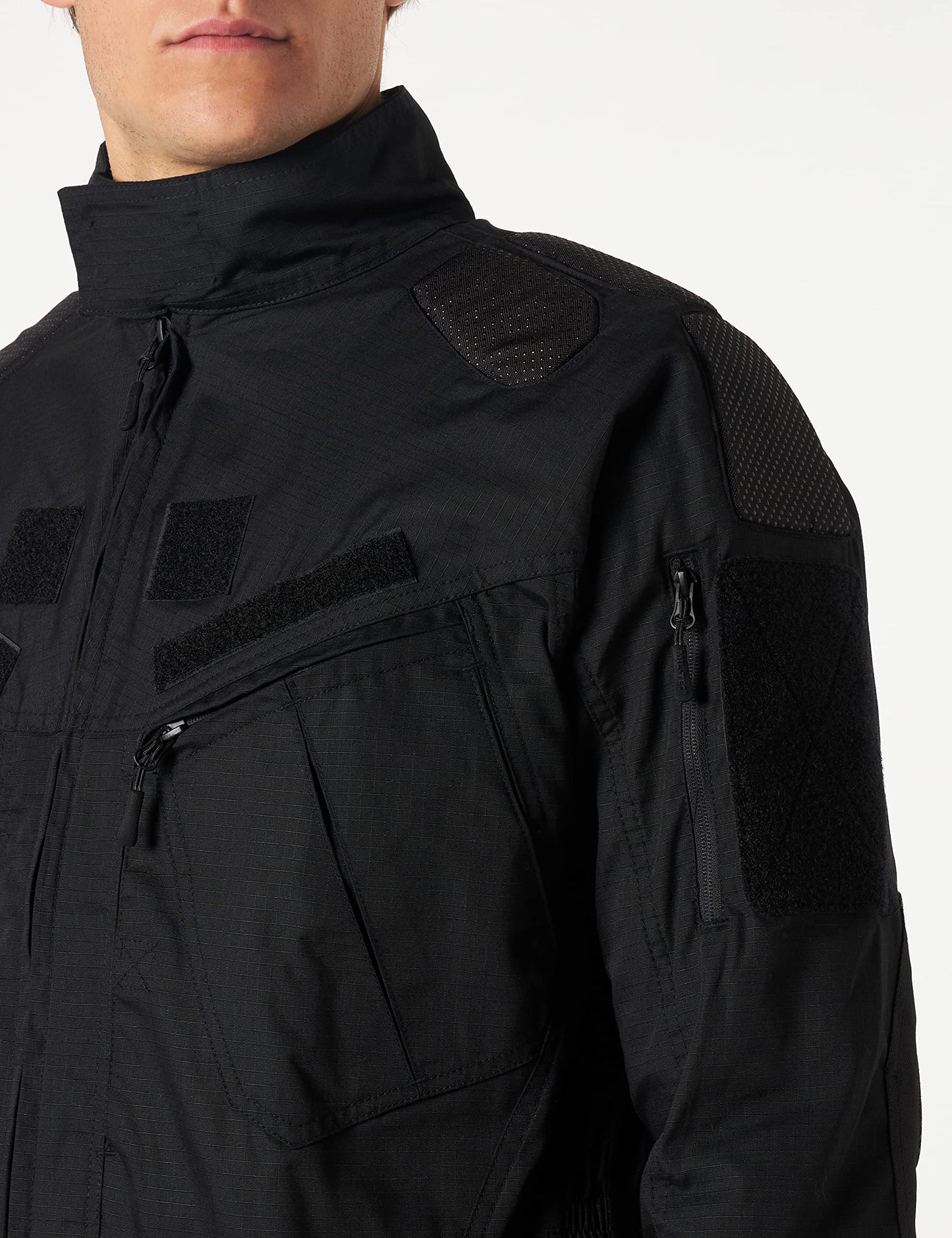 Mil-Tec Men’s Chimera Combat Jacket – Black Tactical Ripstop