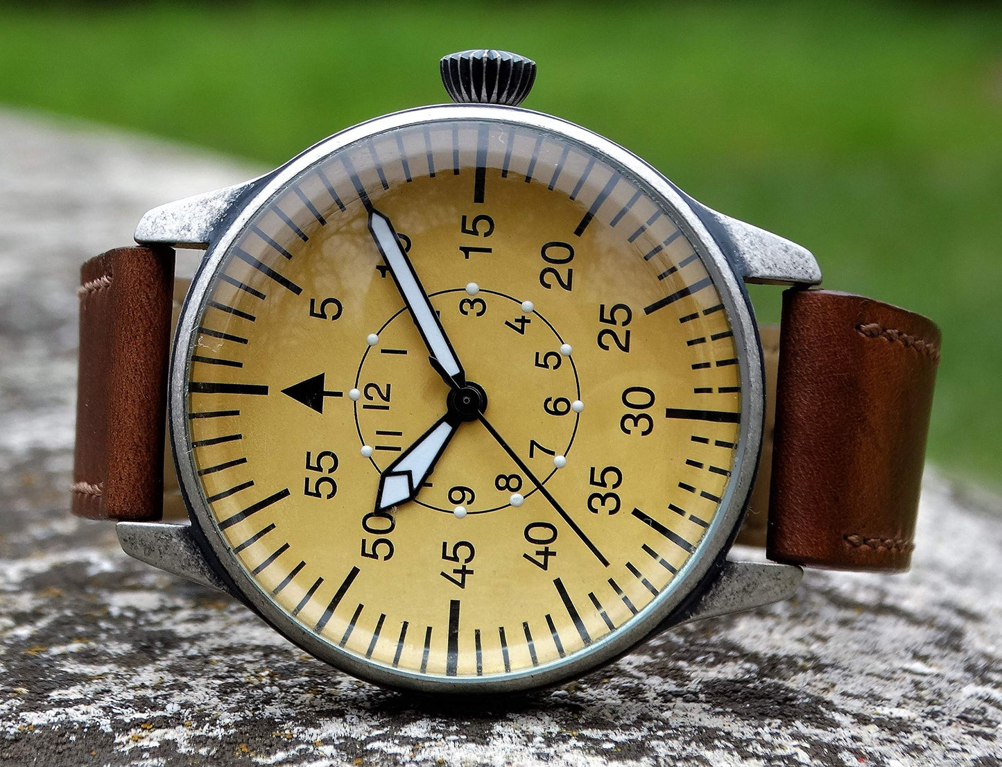 Mil-Tec Luftwaffe Me109 Aviator Watch – Vintage WWII Pilot Quartz Leather