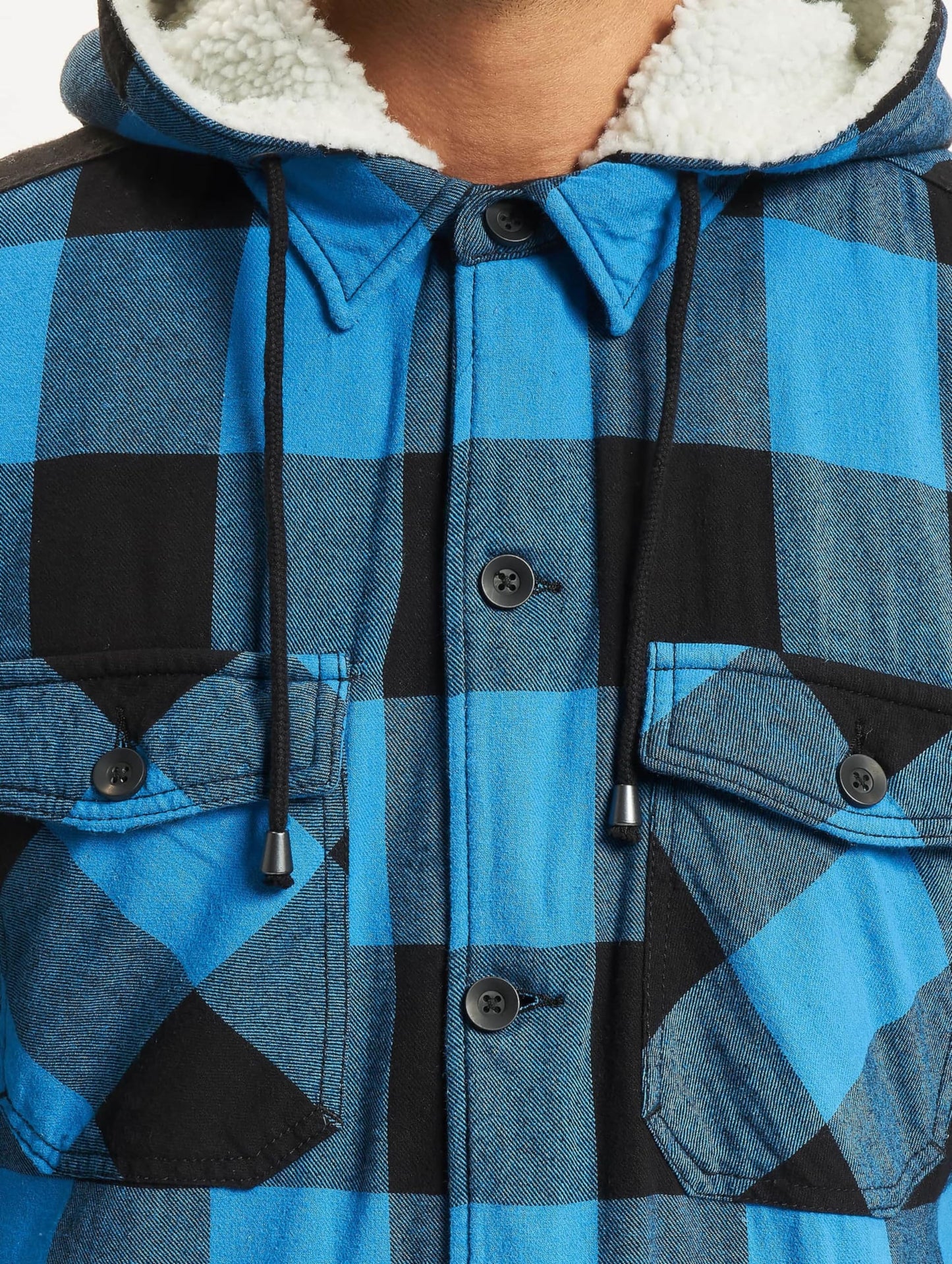 Brandit Men’s Lumber Hooded Jacket Black/Blue – Lightweight Outdoor Jacket