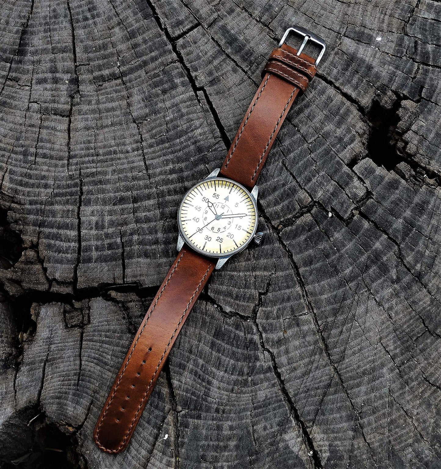 Mil-Tec Luftwaffe Me109 Aviator Watch – Vintage WWII Pilot Quartz Leather