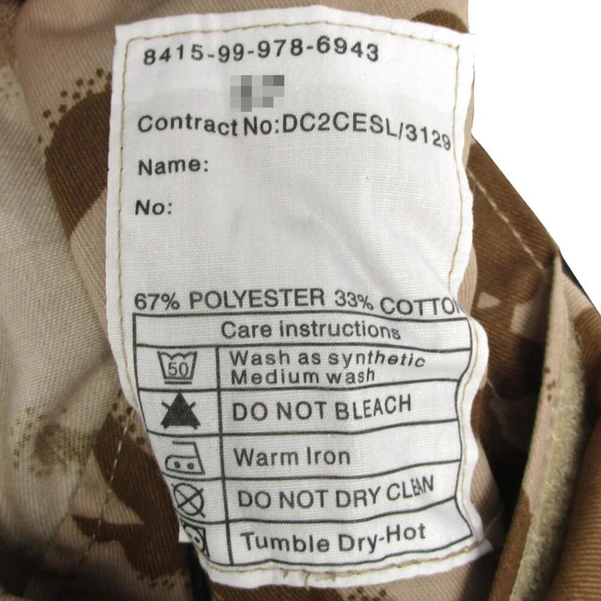 Original British Arm Military Jungle Hat Neck Guard DPM Desert Camo New