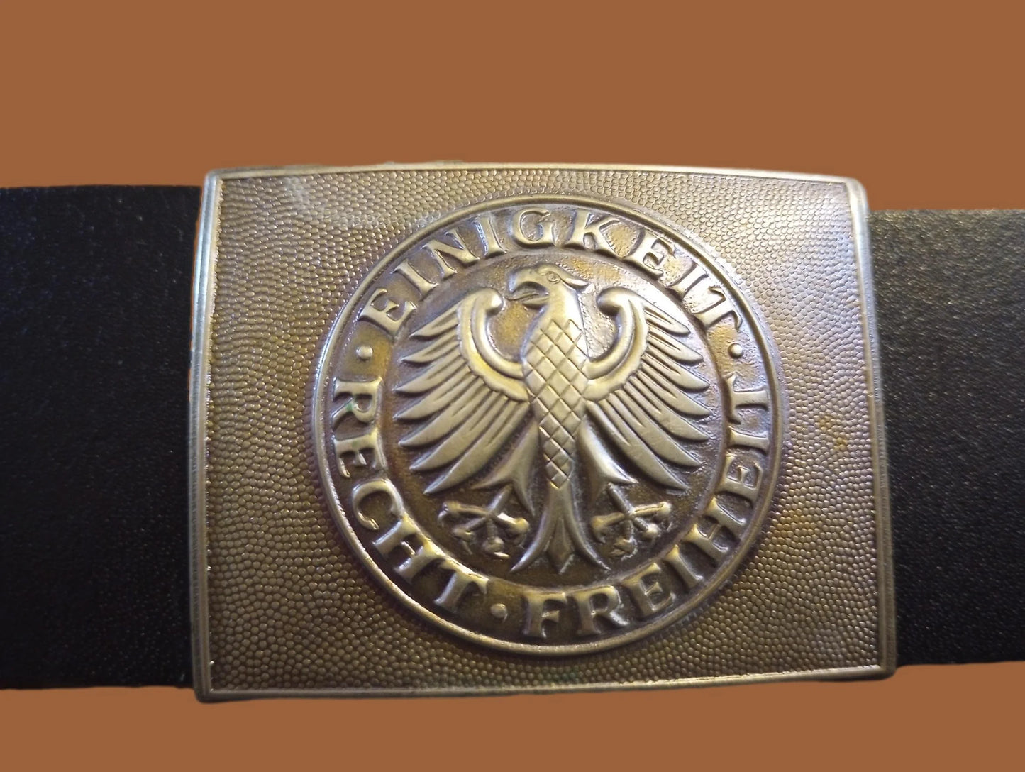 Original German Army Belt Genuine Leather Bundeswehr Military Issue Pants Used