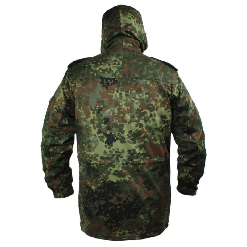 Original German Army Flecktarn Camo Field Parka with Liner – Military Surplus NEW