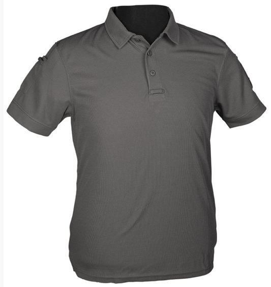 Urban Grey Tactical Polo Shirt – Quickdry Short Sleeve, Breathable Military Style