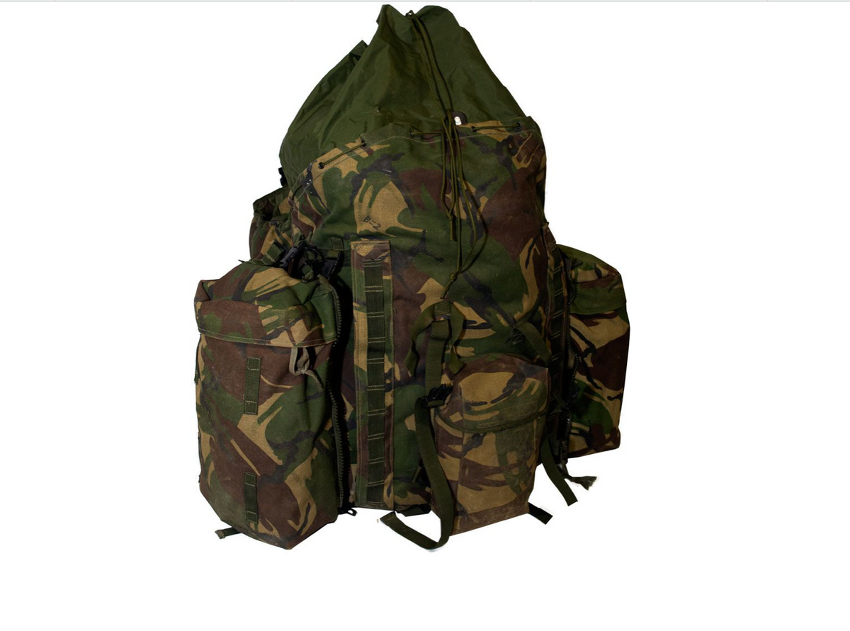 Original British Army Brit.camo Plce Rucks.with Bags On Side 80 – Used