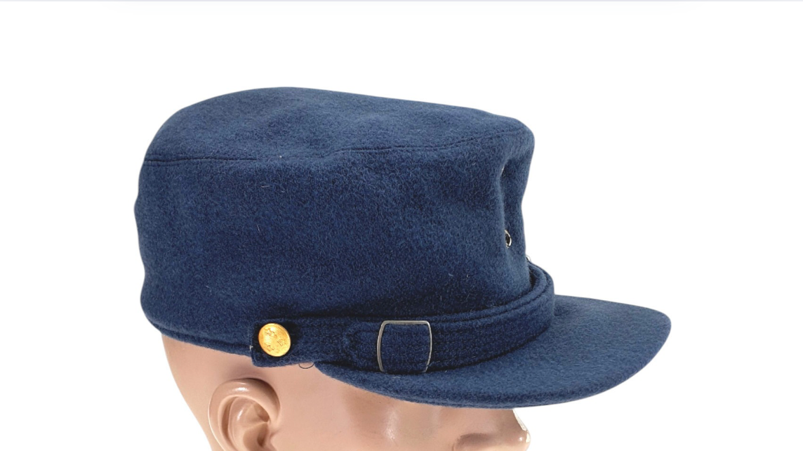 Original Swedish Army Military Retro Vintage Mountain Blue Cap Size 56