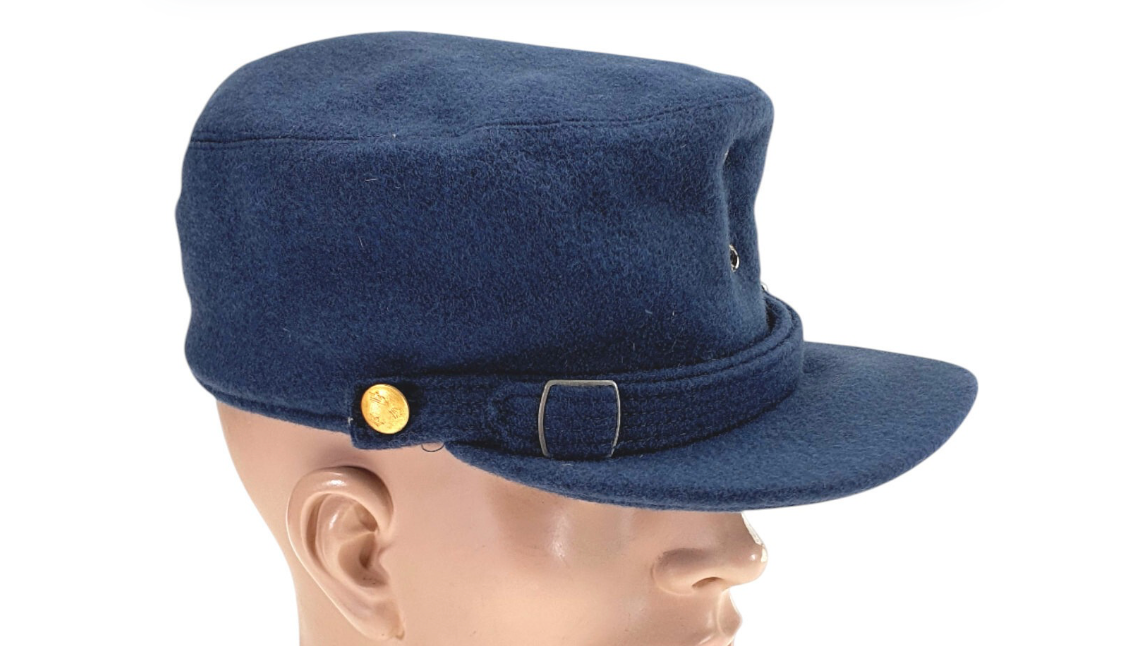 Original Swedish Army Military Retro Vintage Mountain Blue Cap Size 56